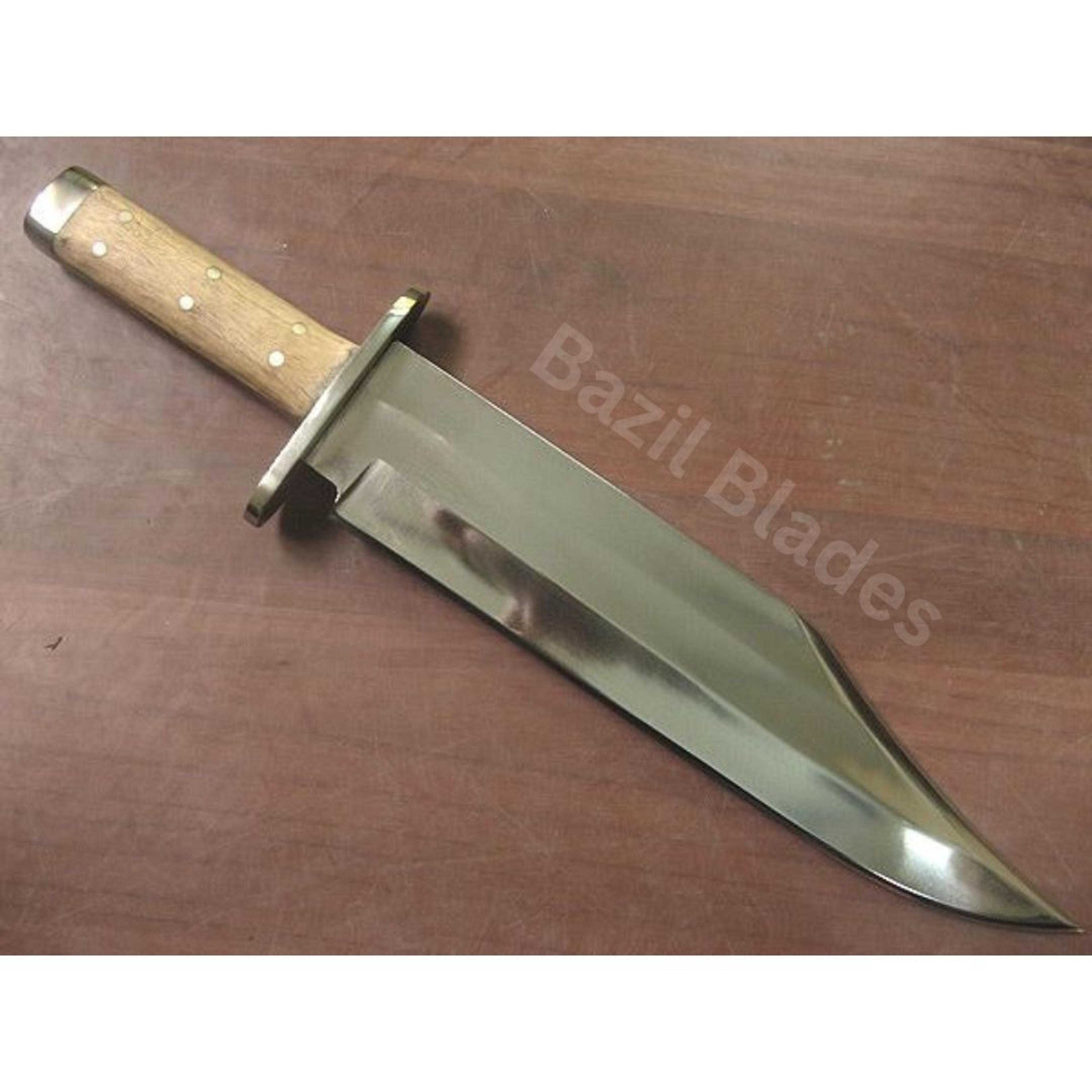alamo musso bowie knife custom made knife survival d2 steel bowie camping knives