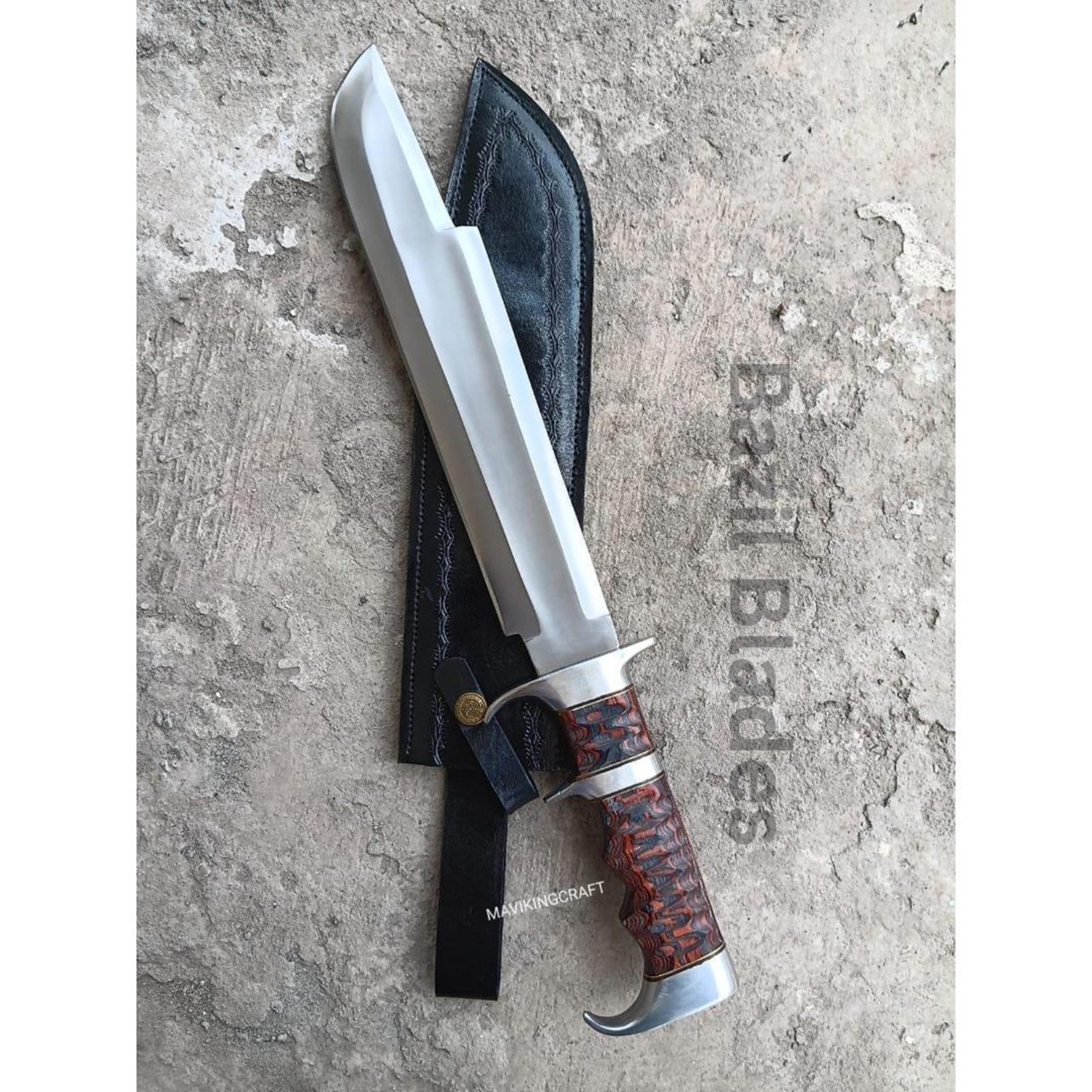 custom knife hunting bowie knife survival and camping knife d2 steel handmade