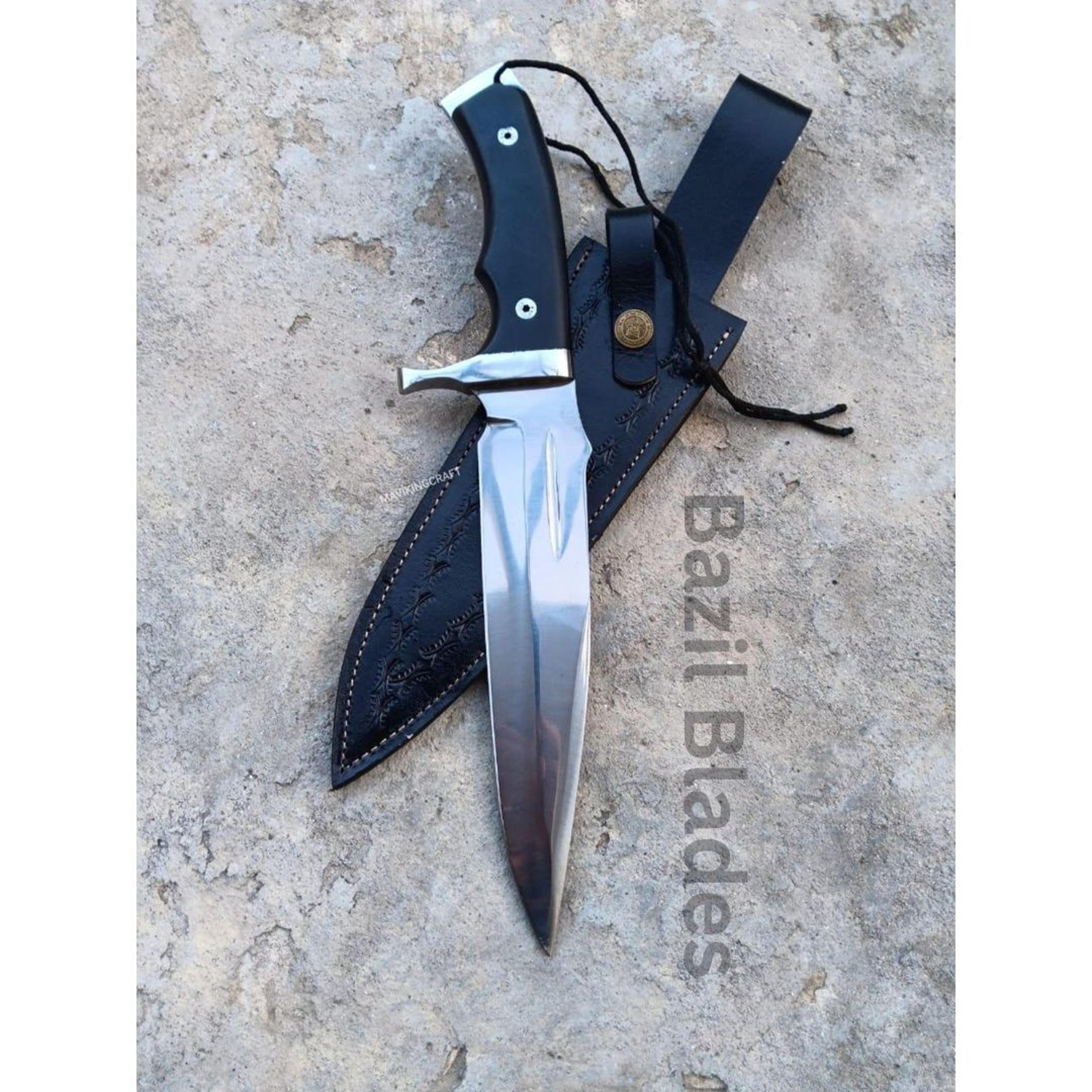 d2 steel custom knife handmade full tang hunting knife survival and outdoor camp