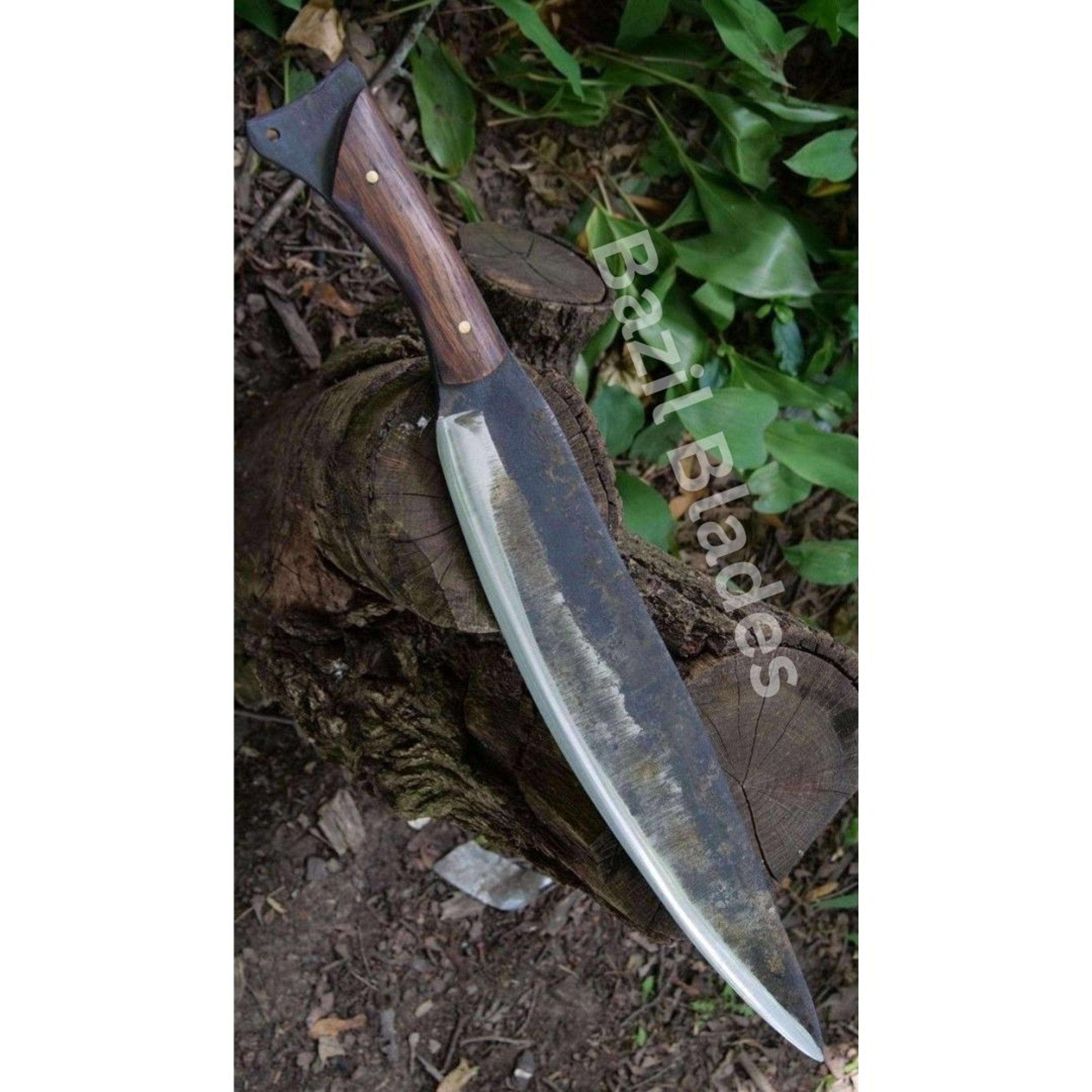 carbon steel forged 1095 custom knife full tang hunting knife survival bowie