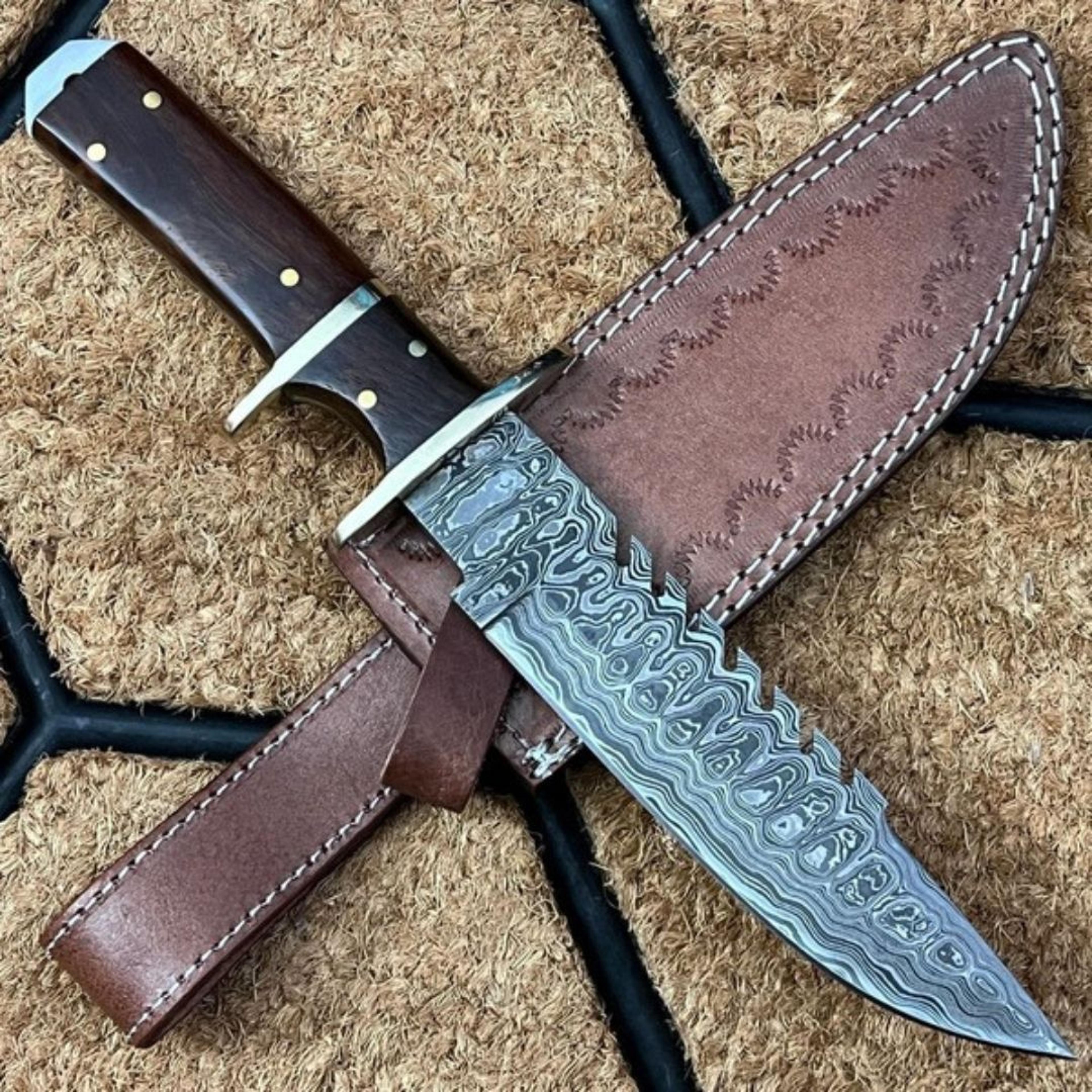 damascus steel custom knife full tang hunting knife for survival and outdoor knife