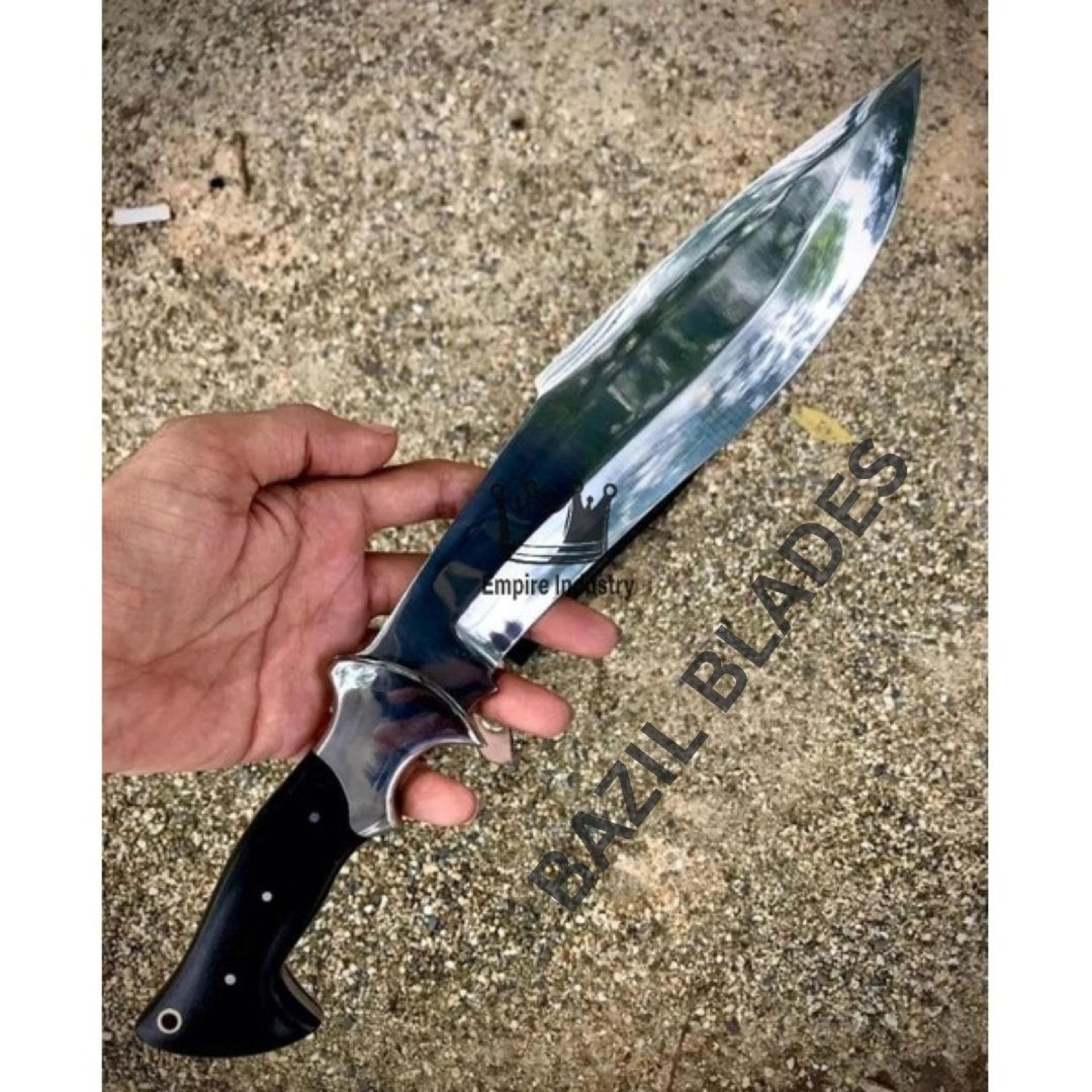 full tang custom knife d2 steel bowie knife handmade hunting bowie knife bowie