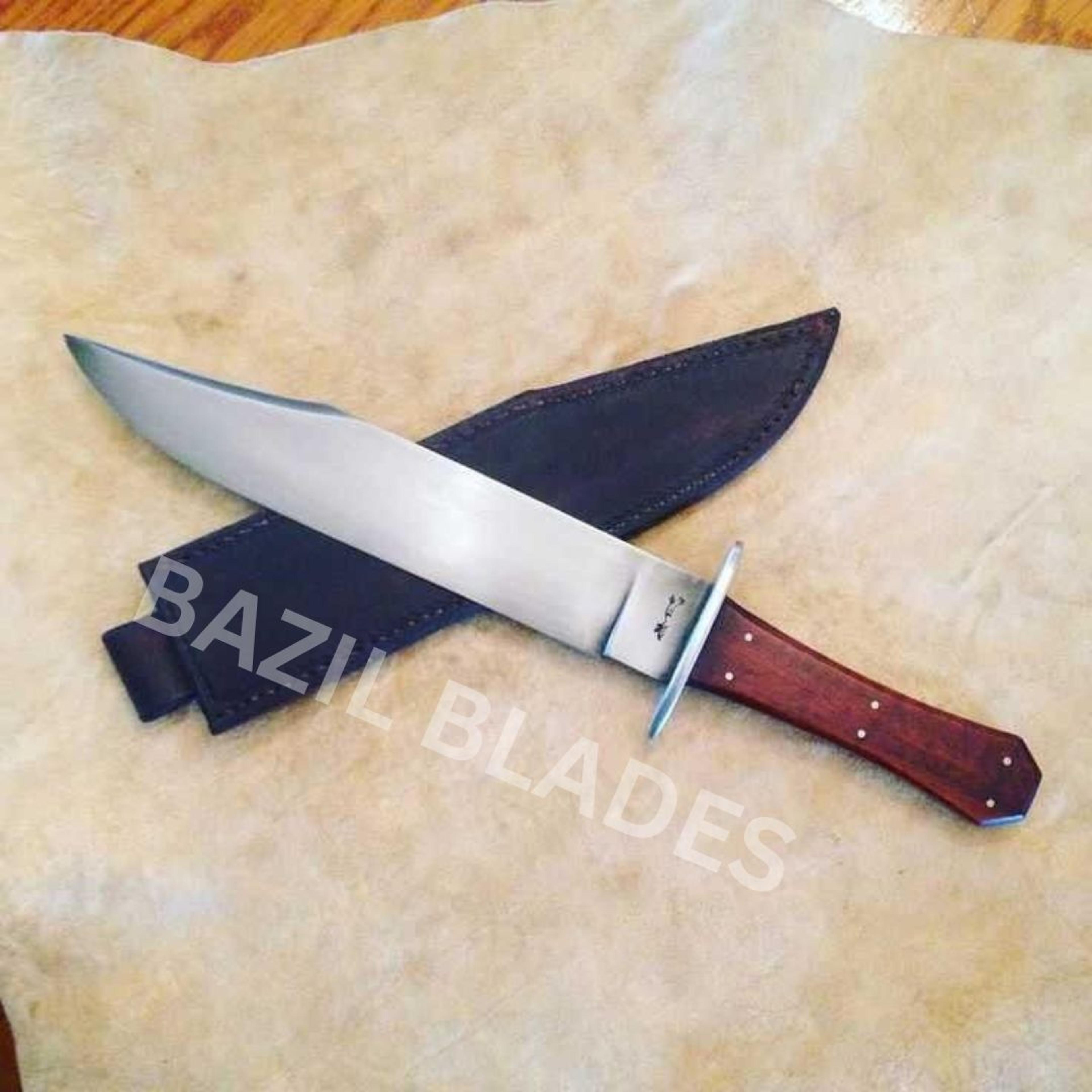 coffin handle bowie knife custom knife full tang knife d2 steel bowie knife out