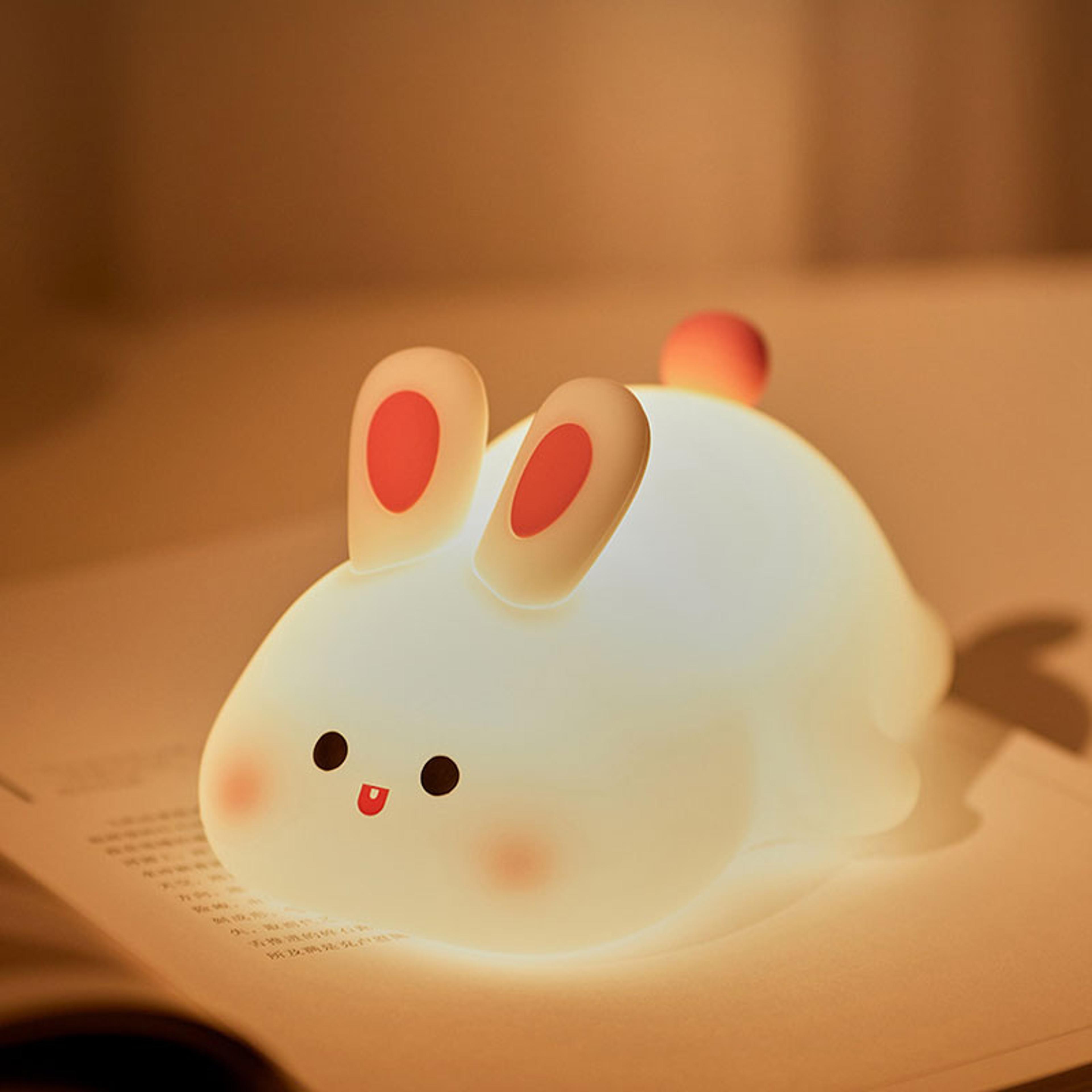 cute animal night light, touch sensor kids nightlight, silicone bedside lamp, cartoon bedroom decor, christmas gift