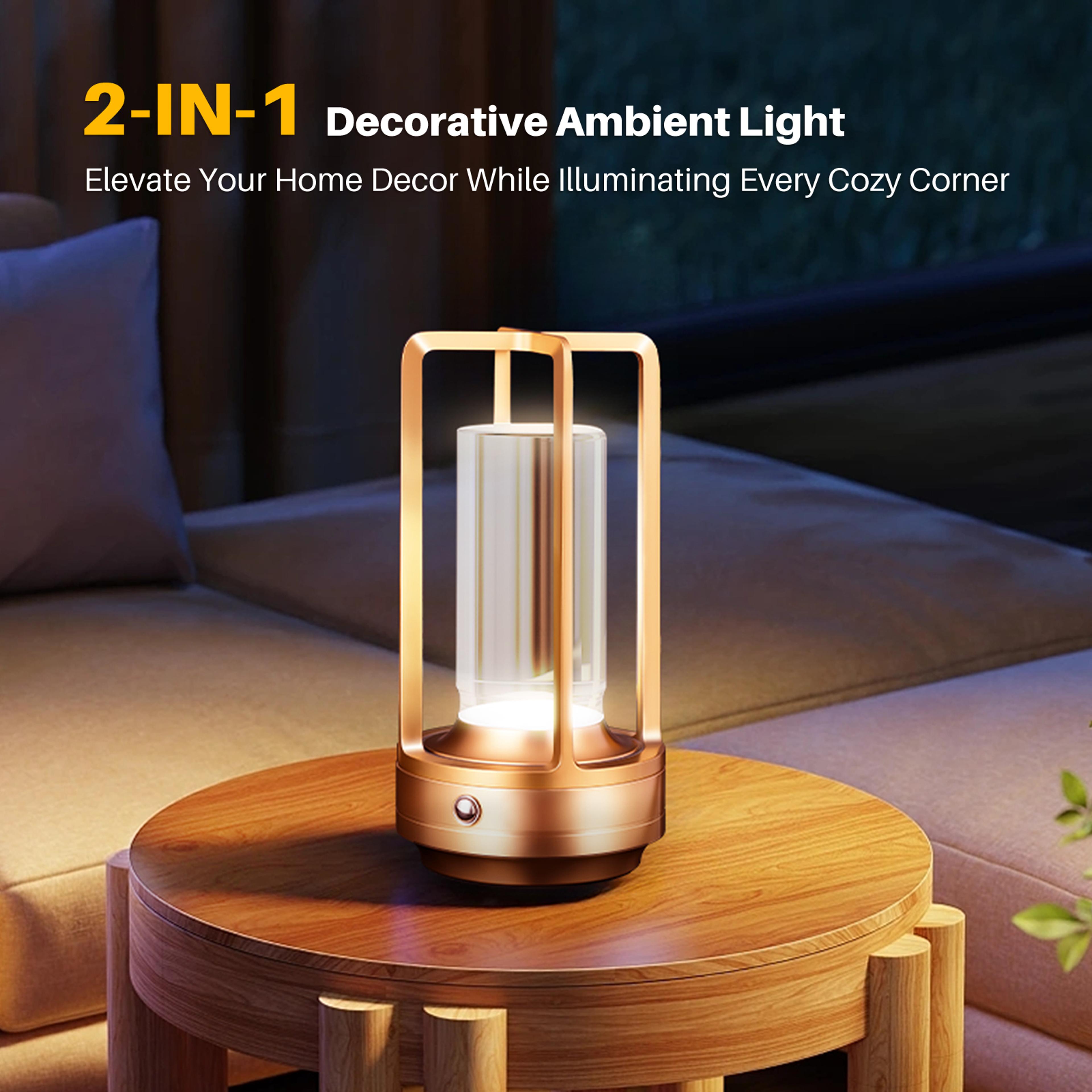 rechargeable led cordless table lamp, creative desk lamps, dimmable night lights for bedroom, restaurant, and camping