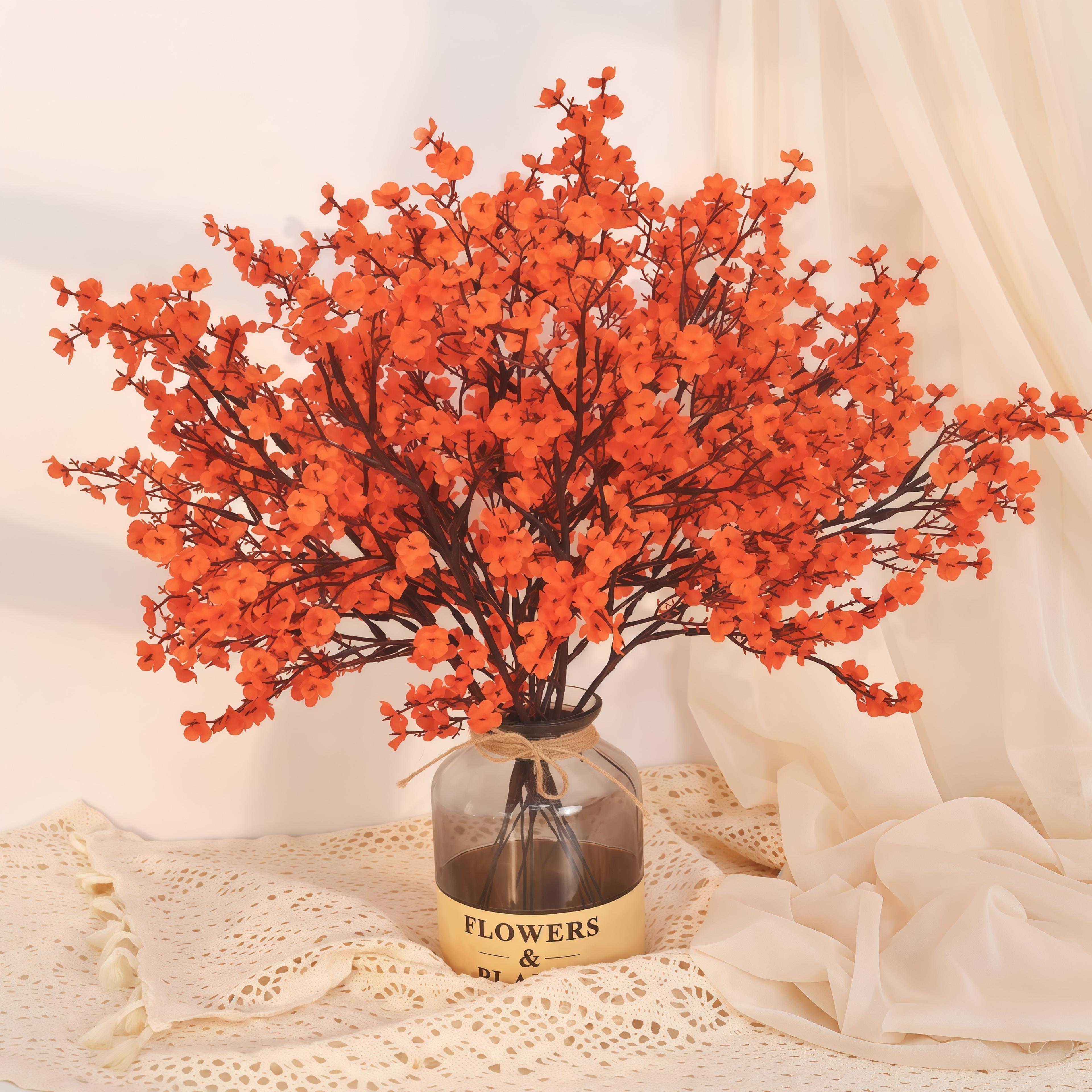 autumn halloween decor, thanksgiving day decorations, baby breathable artificial flowers and silk plants for home decor