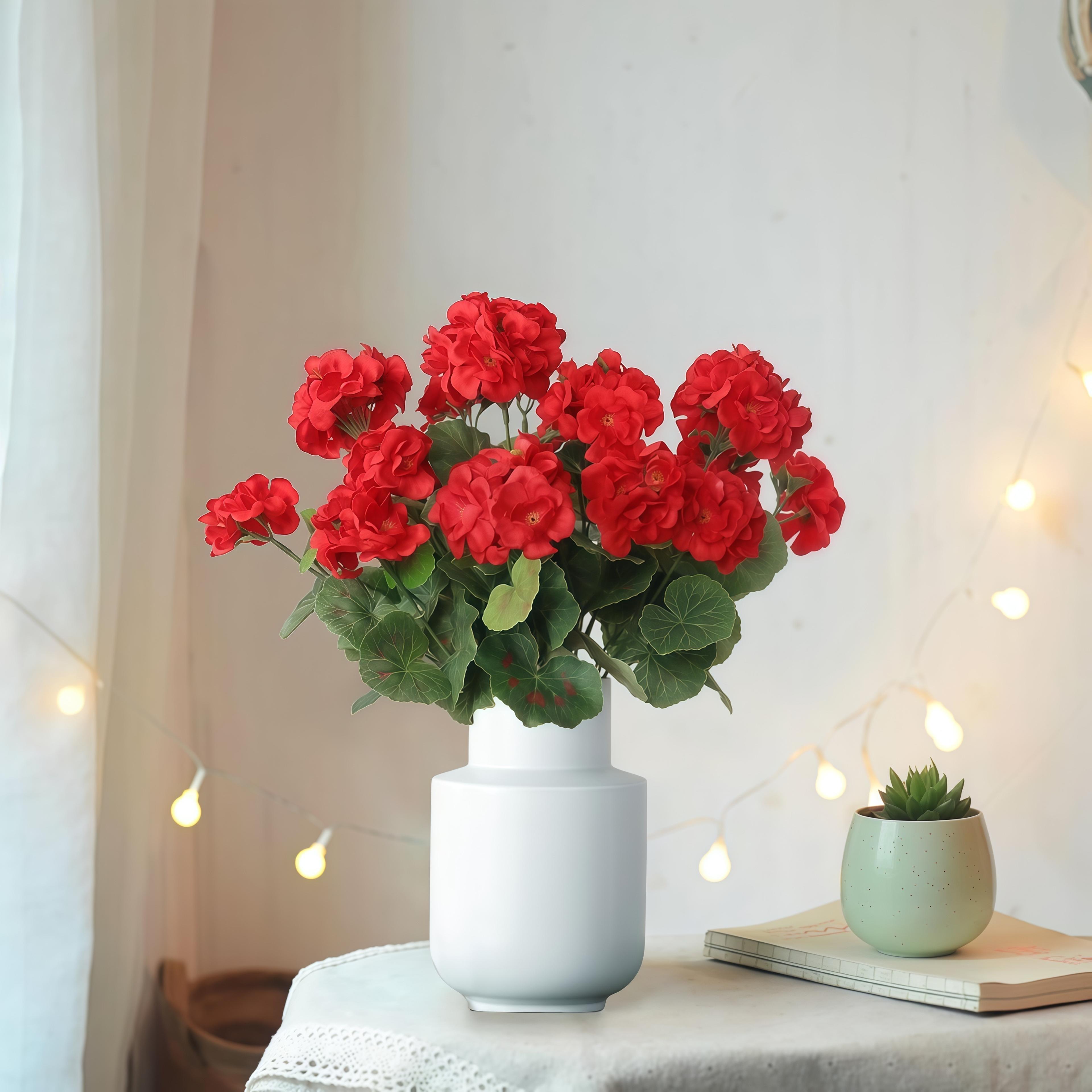 uv resistant silk begonia artificial flower, for outdoor garden arch, wedding and home decoration, fake plant