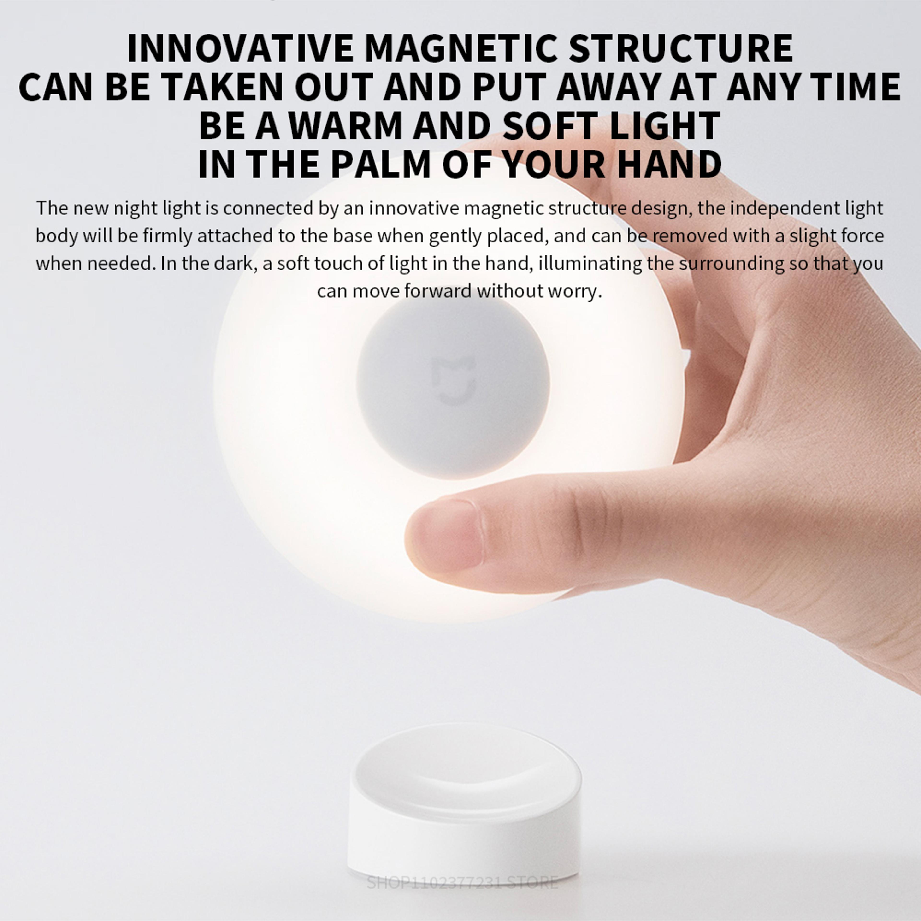 smart human body sensor night light, 2 lamp set with adjustable brightness, infrared motion detection, magnetic base