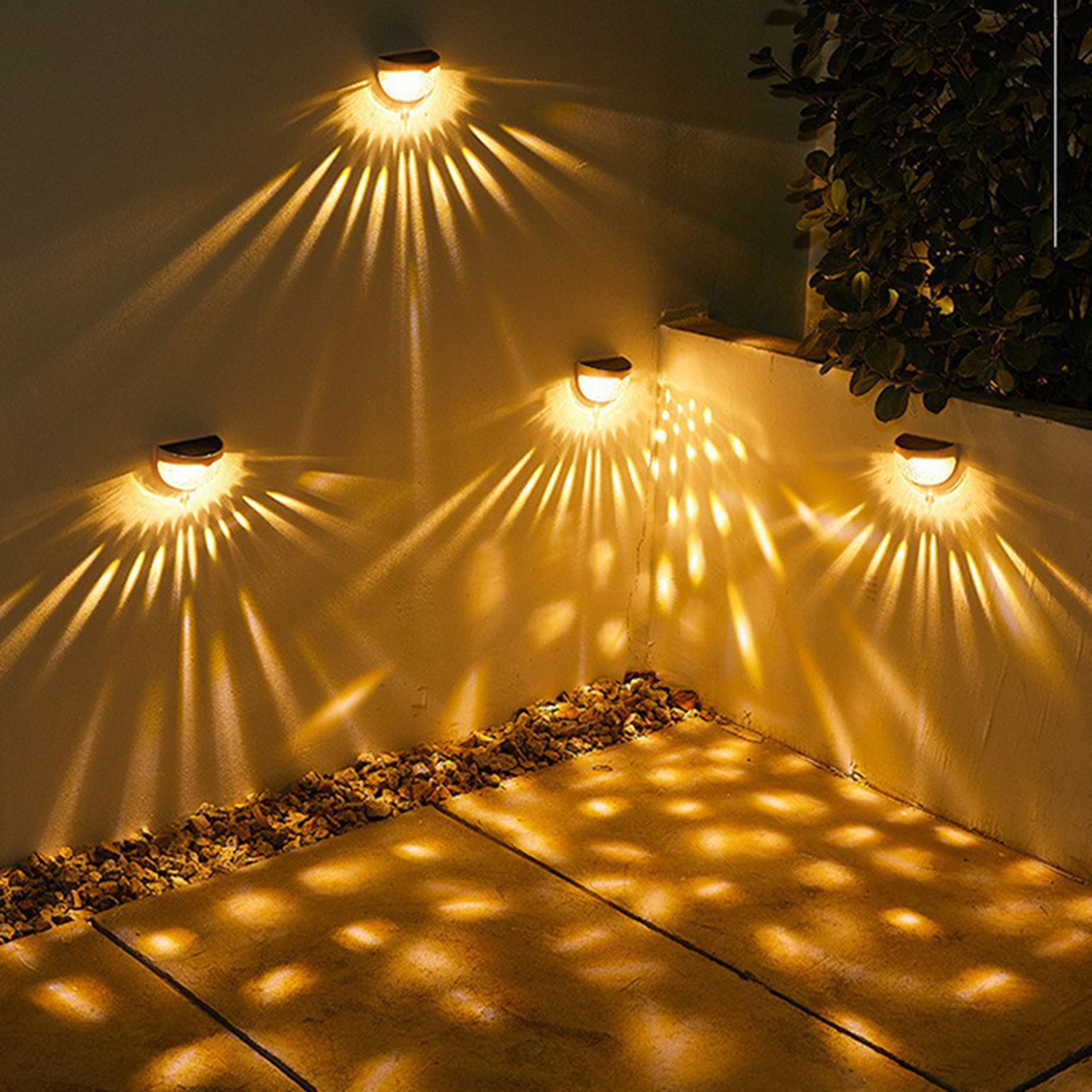 outdoor solar light, solar wall lamp waterproof for yard, garage, porch, driveway, railing