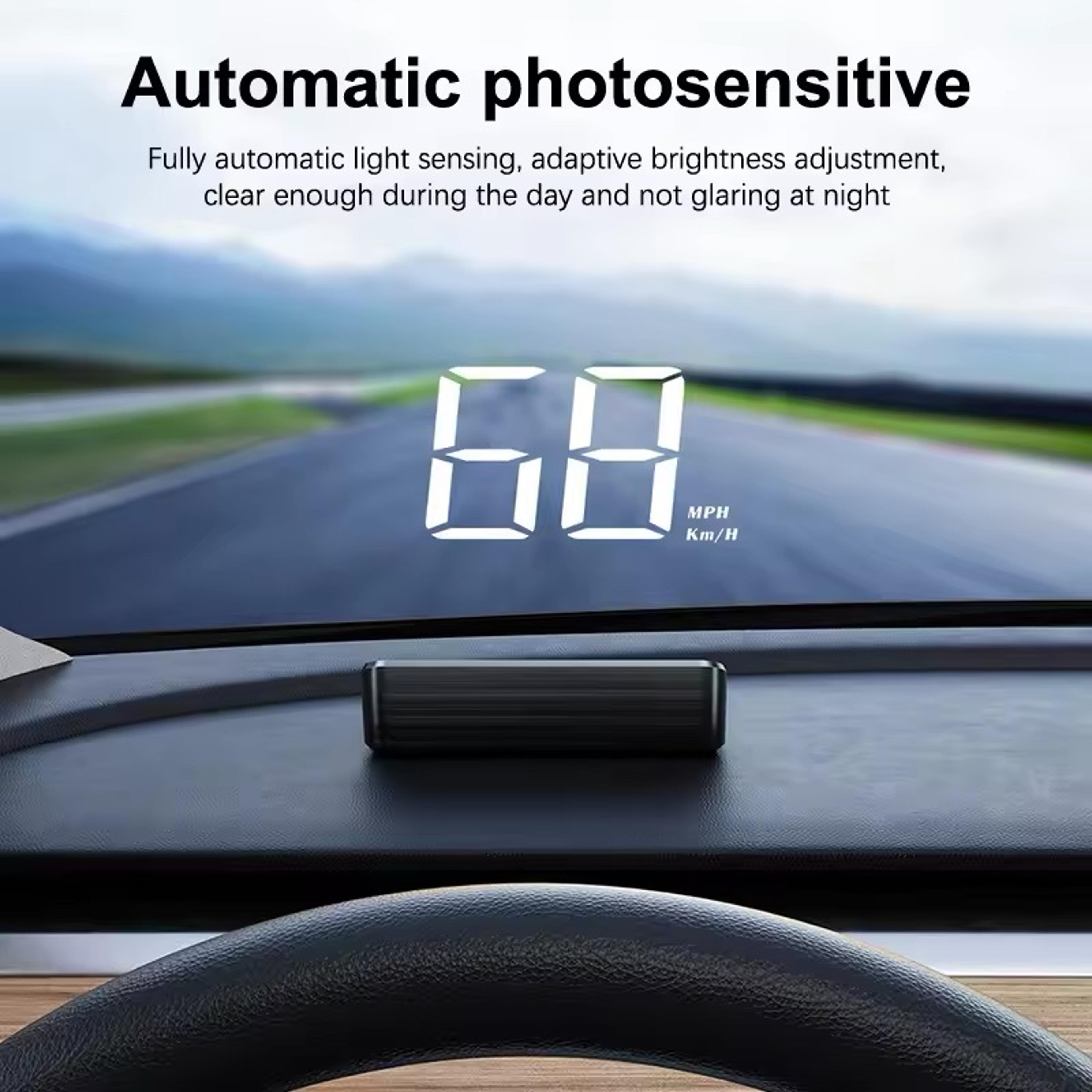digital speedometer, in vehicle hud display, gps speed meter, universal car windshield projector, multifunctional head