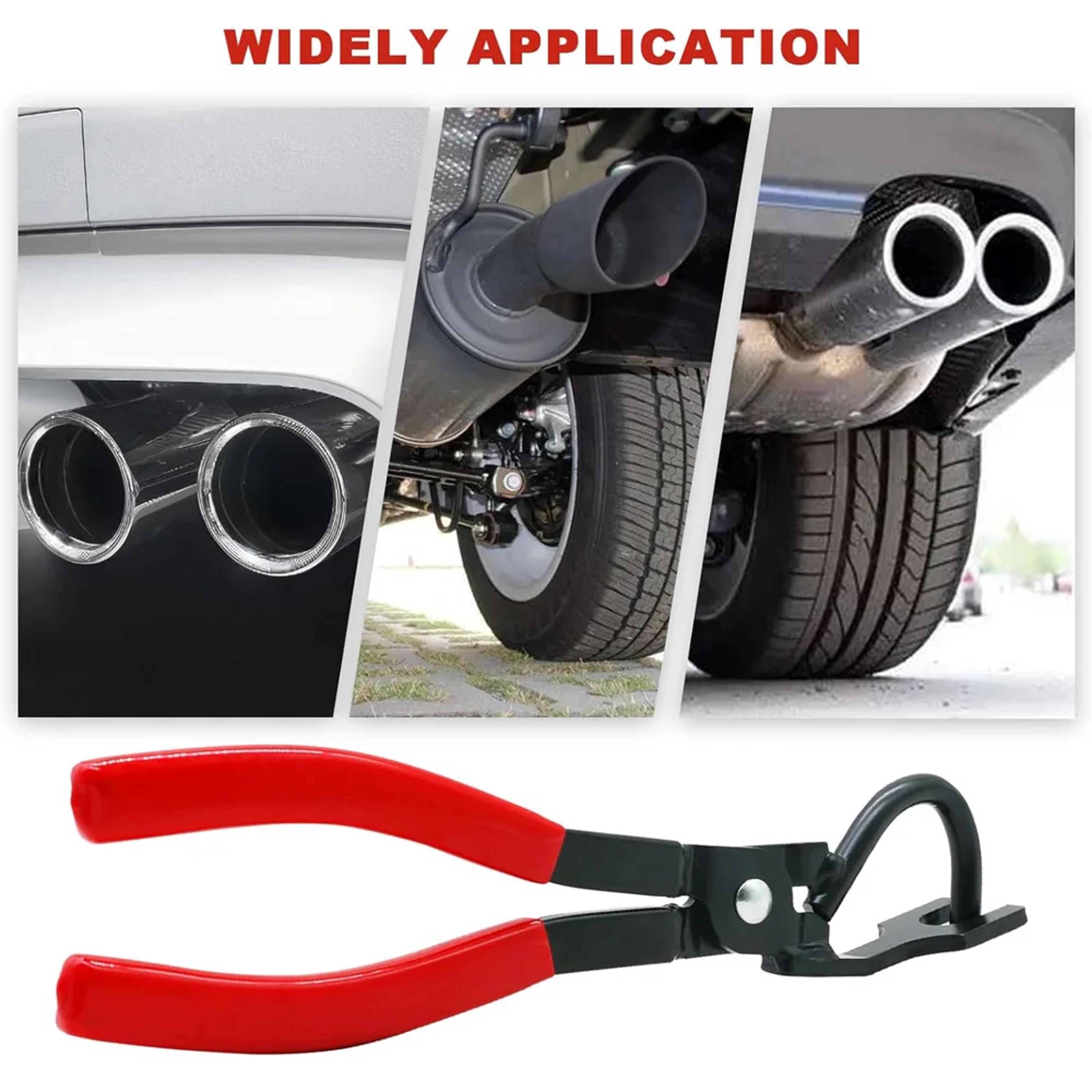 exhaust pipe gasket removal plier, car exhaust hanger puller tool, rubber pad pliers, anti slip handle automotive tool