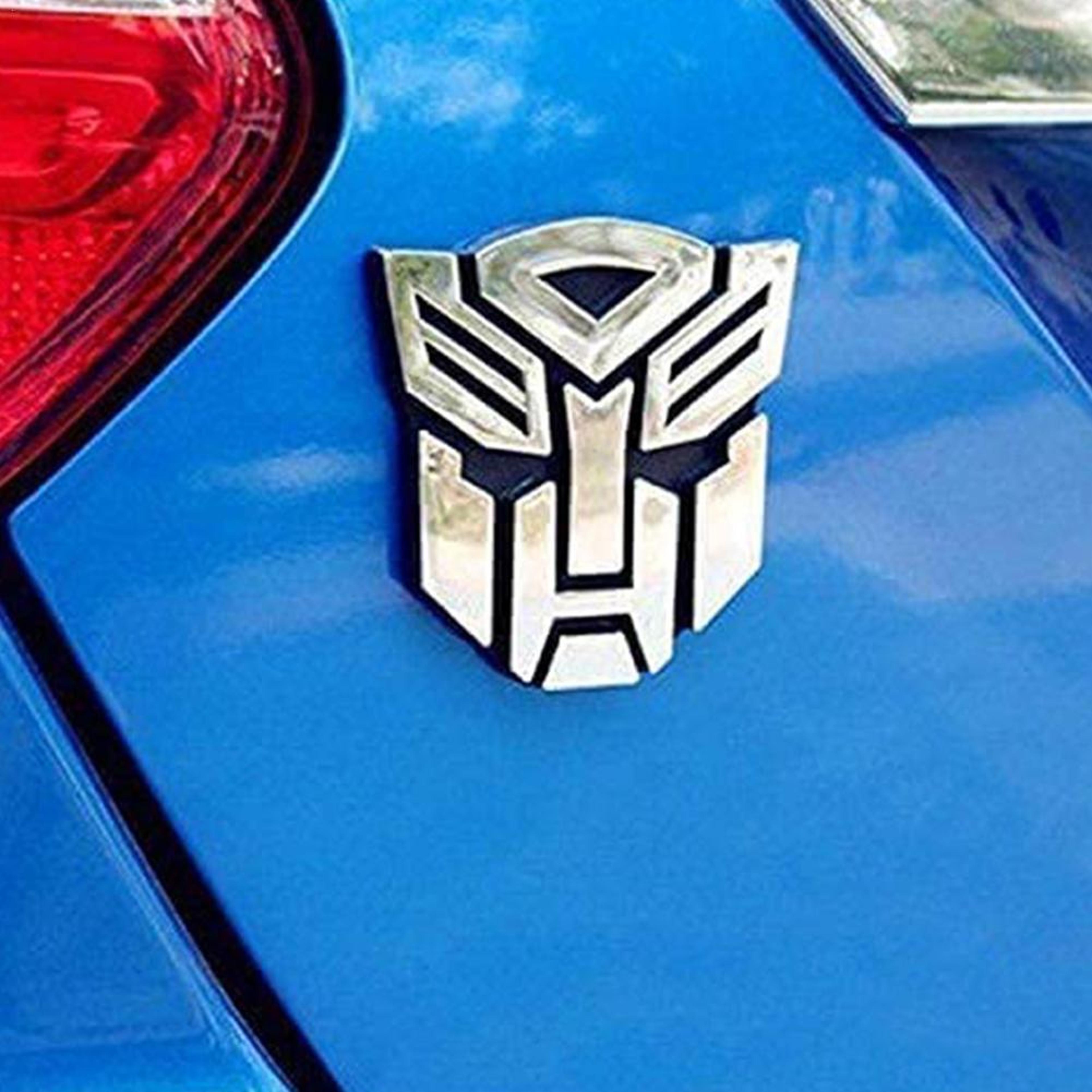 3d decepticon emblem sticker, transformer badge, cool autobots logo, tail decal, motorcycle car styling accessories