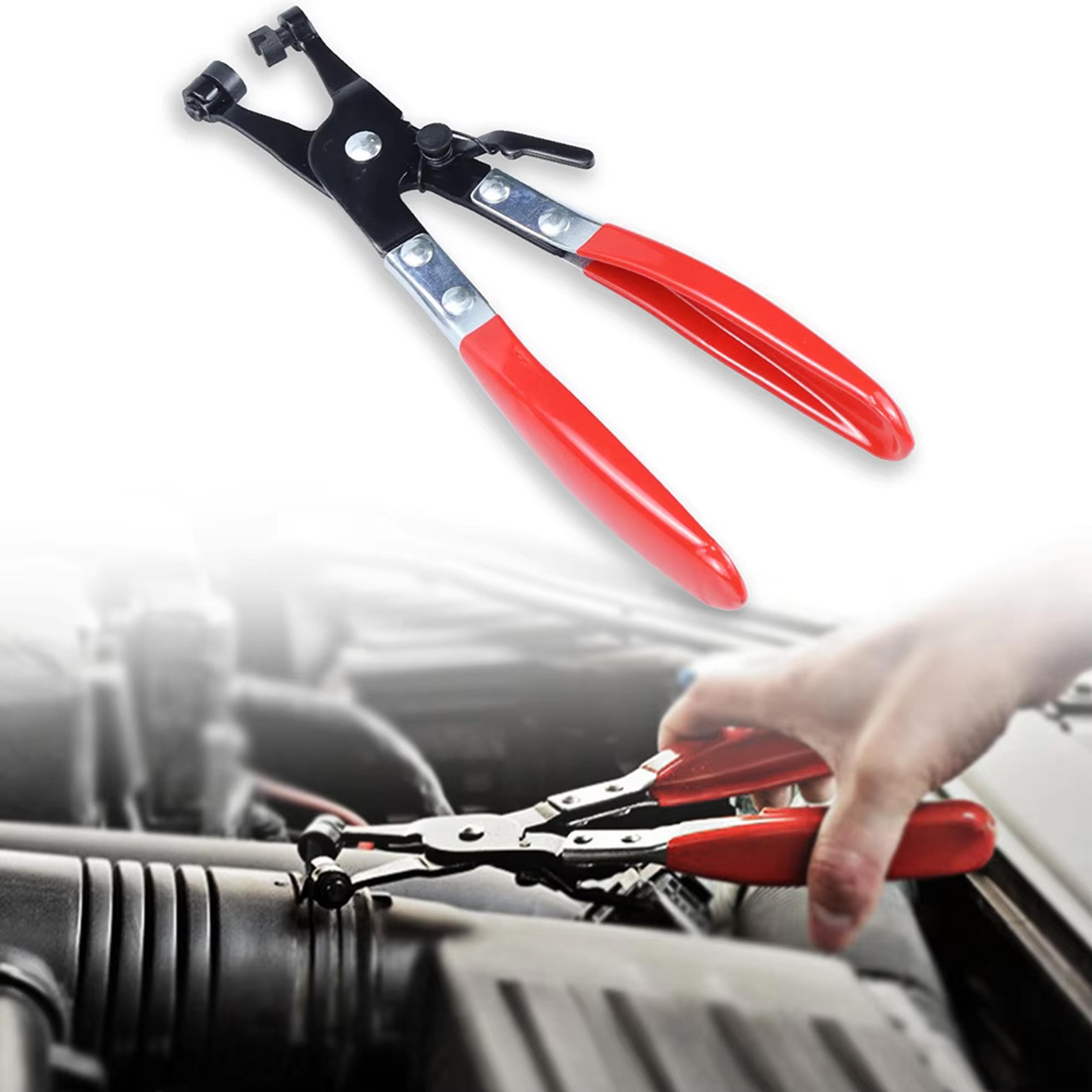 flexible cable hose clamp pliers, long reach car tool for hose bundle removal, auto repair cable type clamp pliers