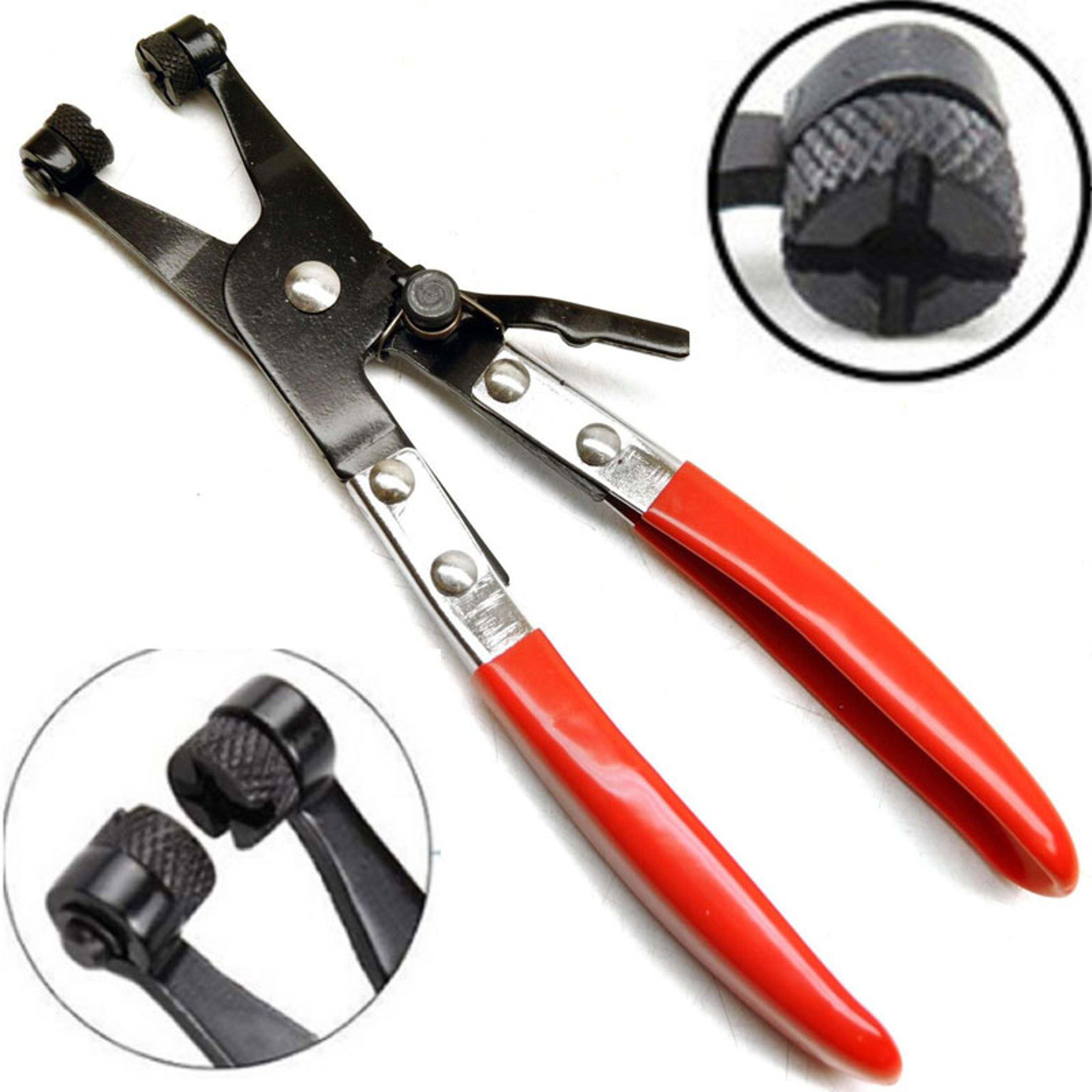 car hose clamp pliers, long reach remover kit, radiator heater band wire spring flat large clamp tool