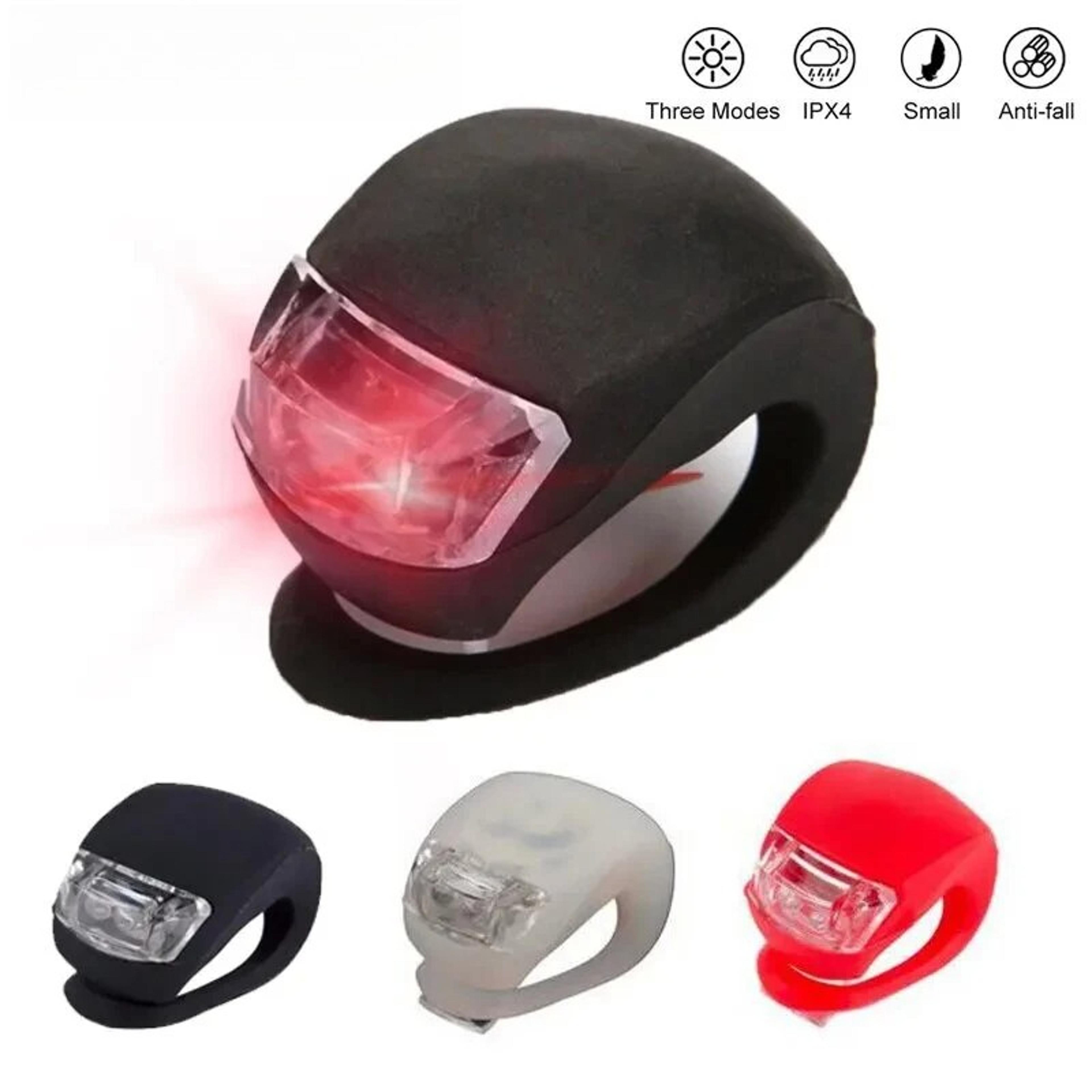 silicone bike light set, front and rear waterproof lights, battery bicycle warning accessories