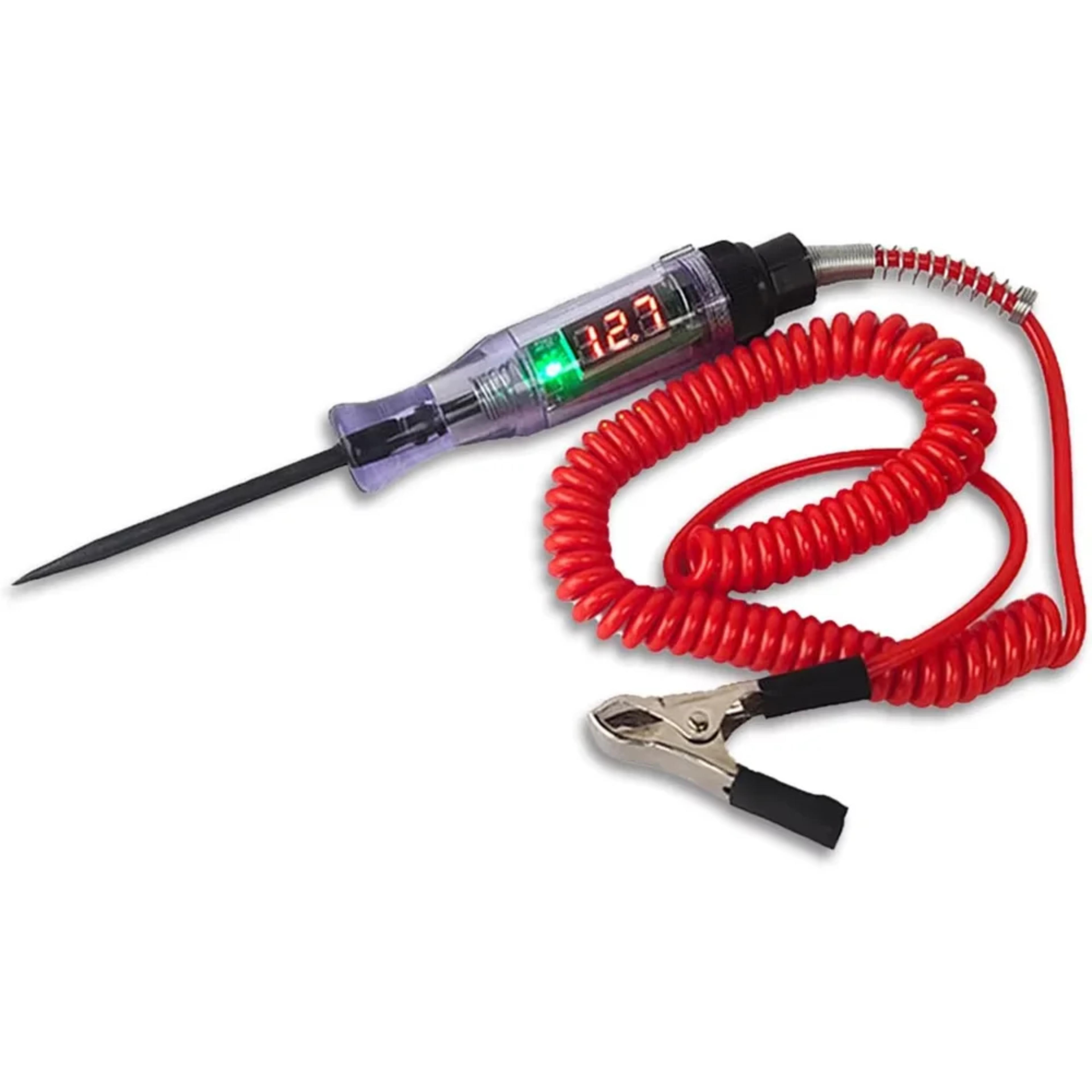automotive circuit tester, qxny test light, dc digital lcd display for car, suv, rv, truck, lawn vehicle