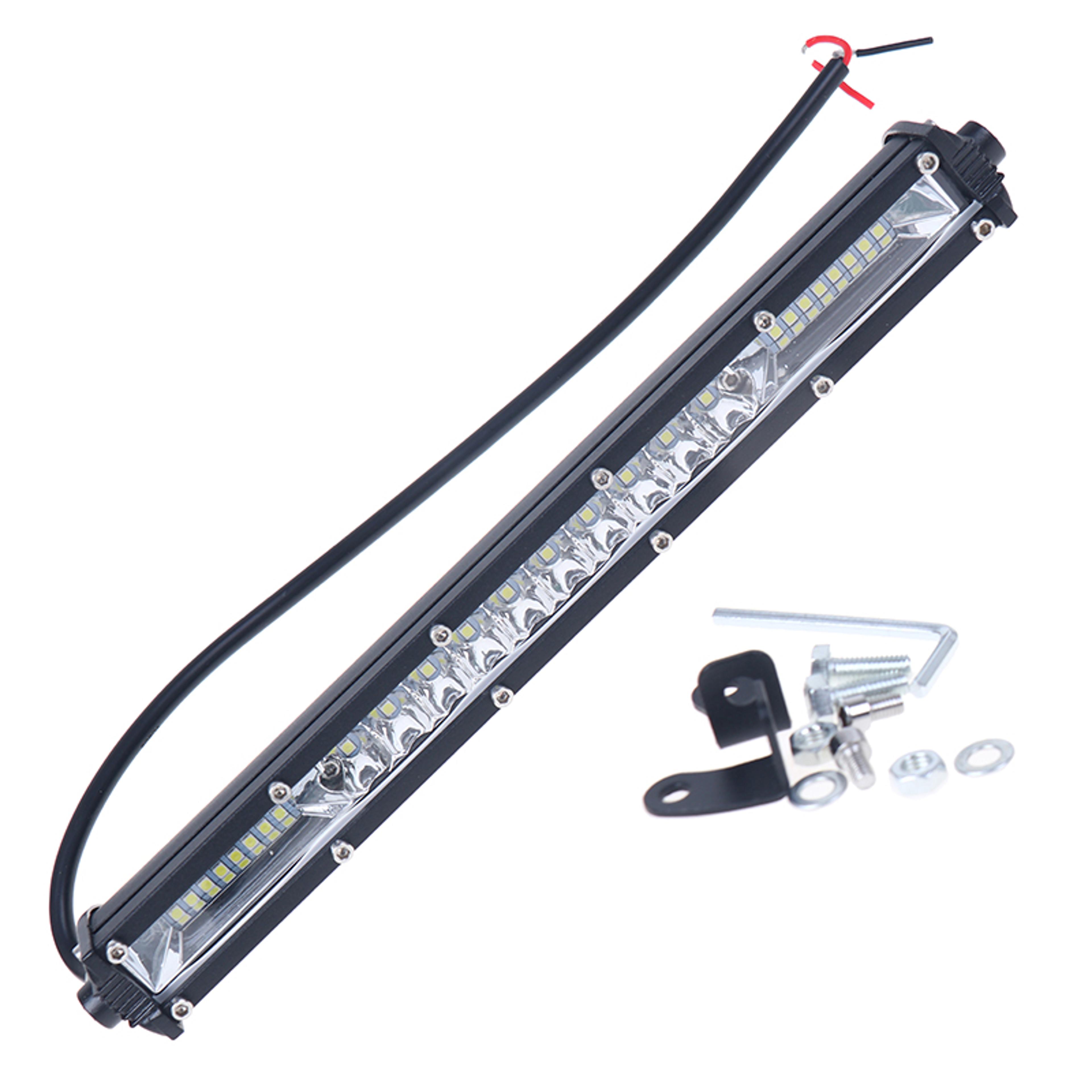 super slim off road led light bar, flood driving fog work lamp for jeep, atv, suv, truck, boat