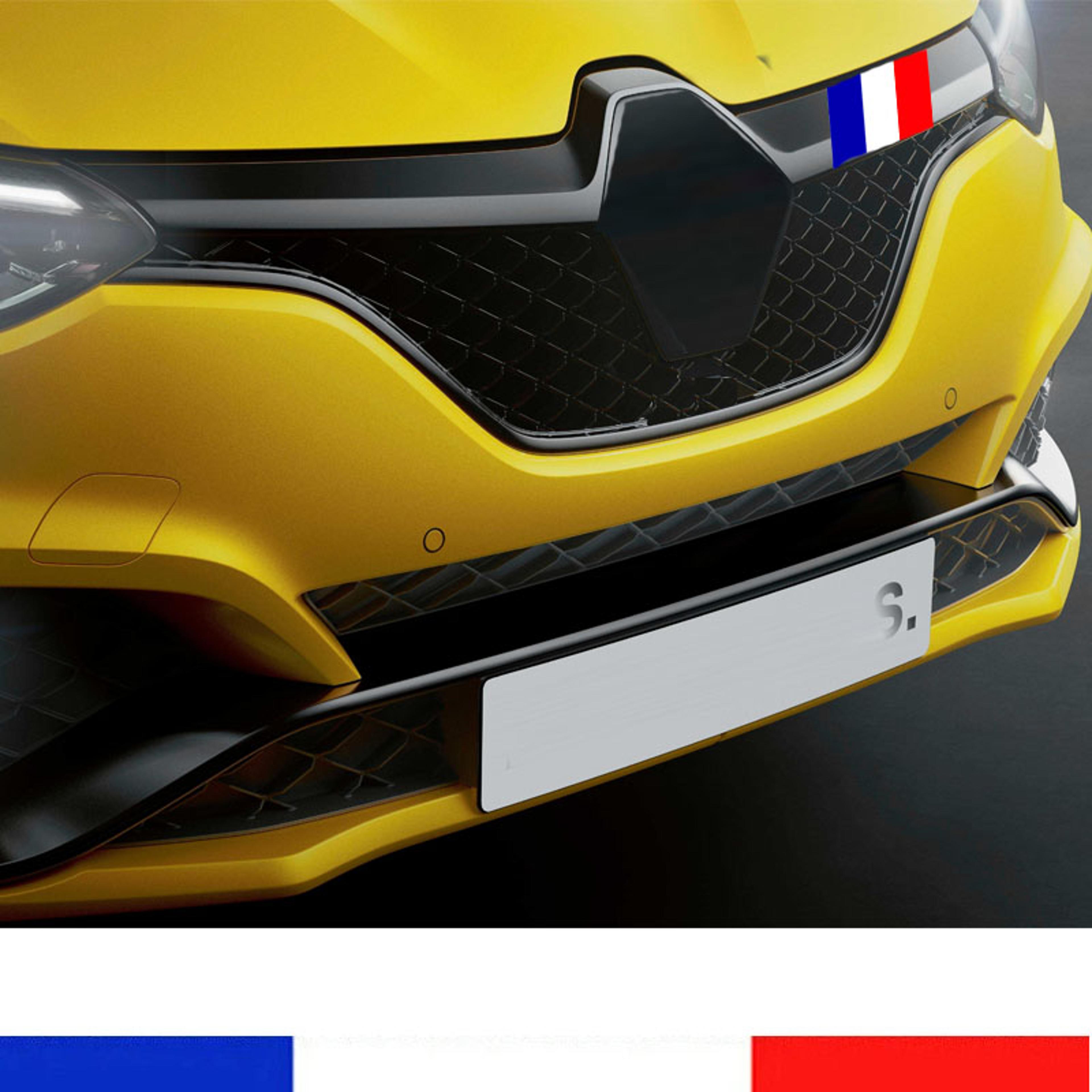vinyl french flag bumper sticker, car front decal, tricolor badge