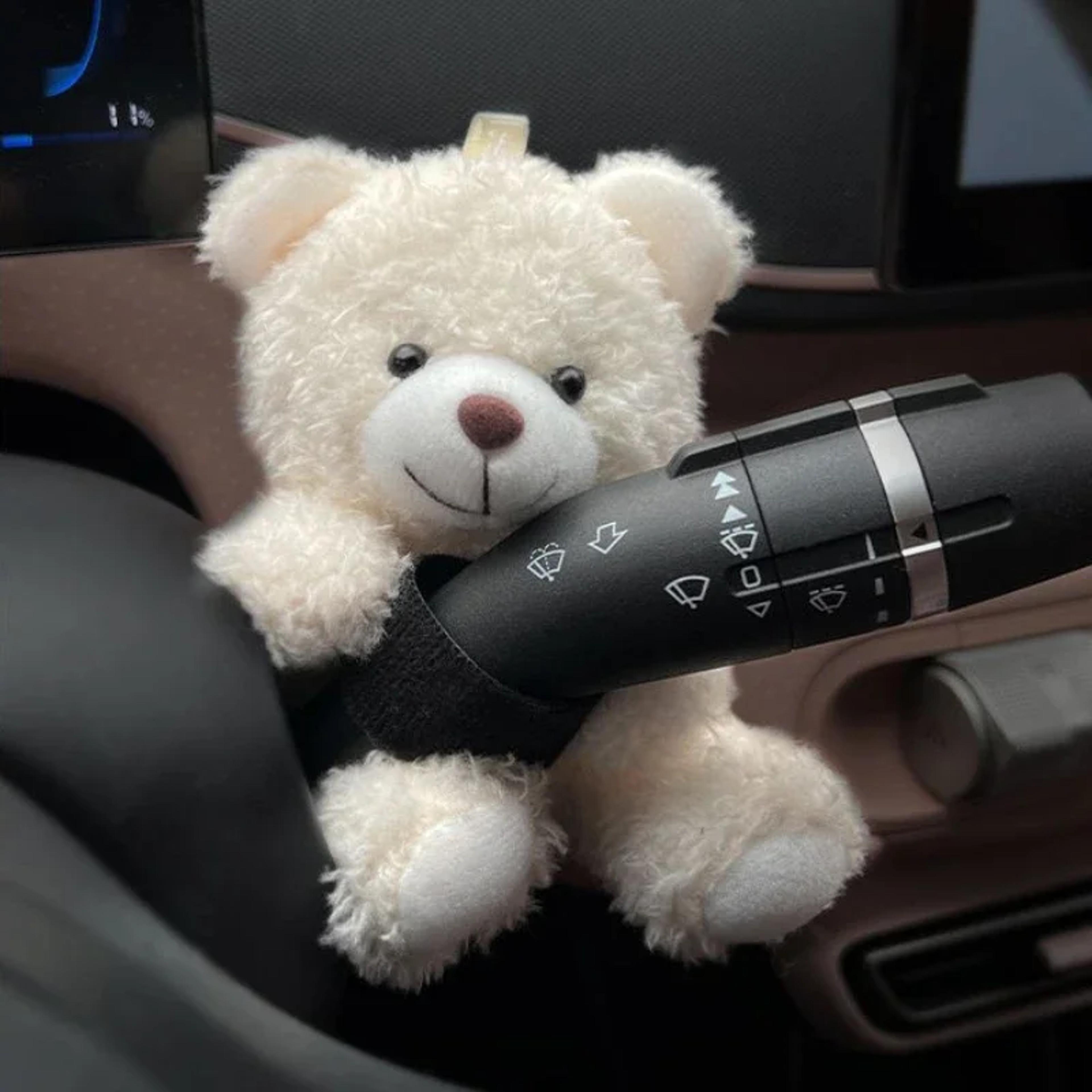 funny cartoon panda car doll, soft gear shift knob cover, anti-skid dashboard ornament for automotive decor