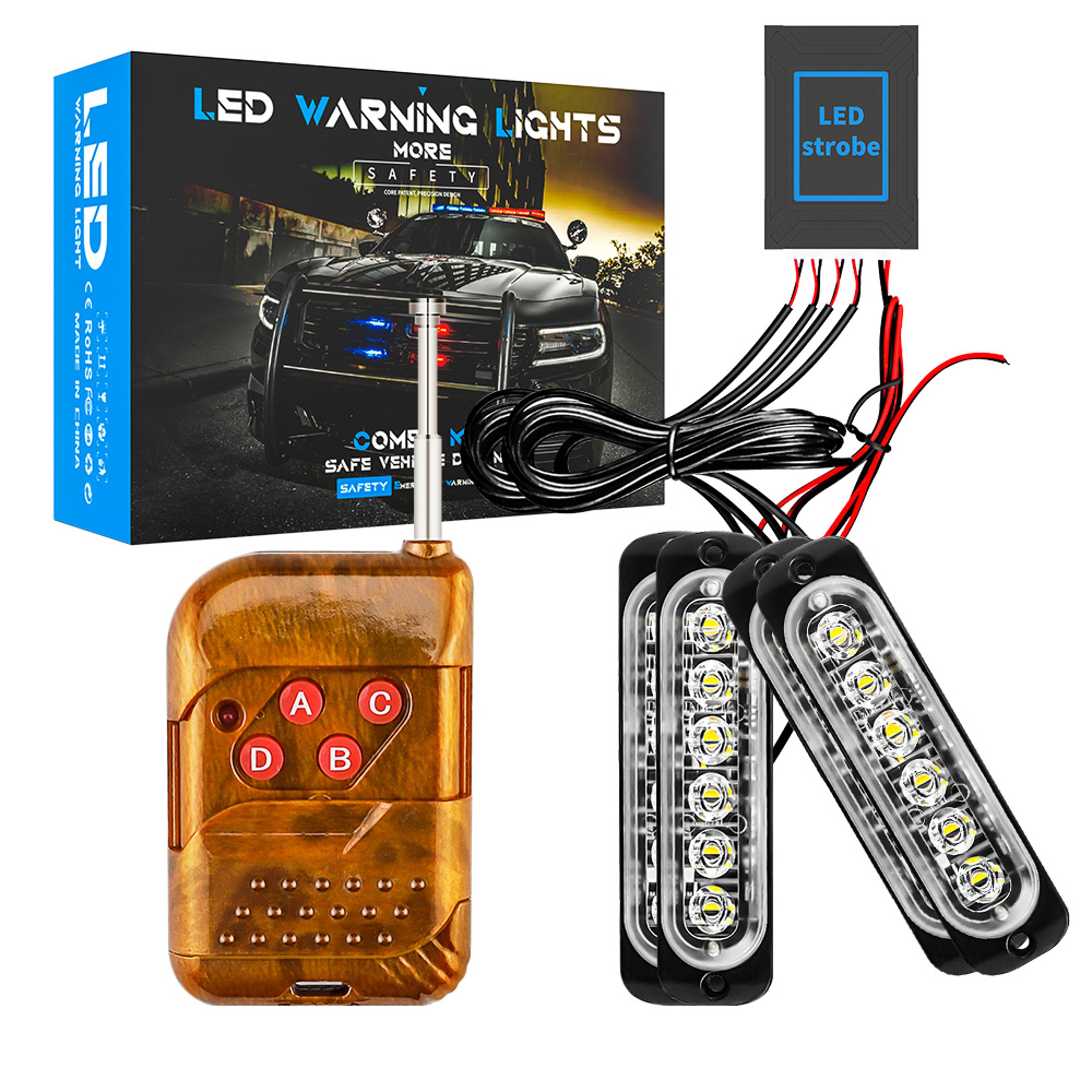 wireless led car strobe, flash warn emergency light, dc truck and trailer modification accessory