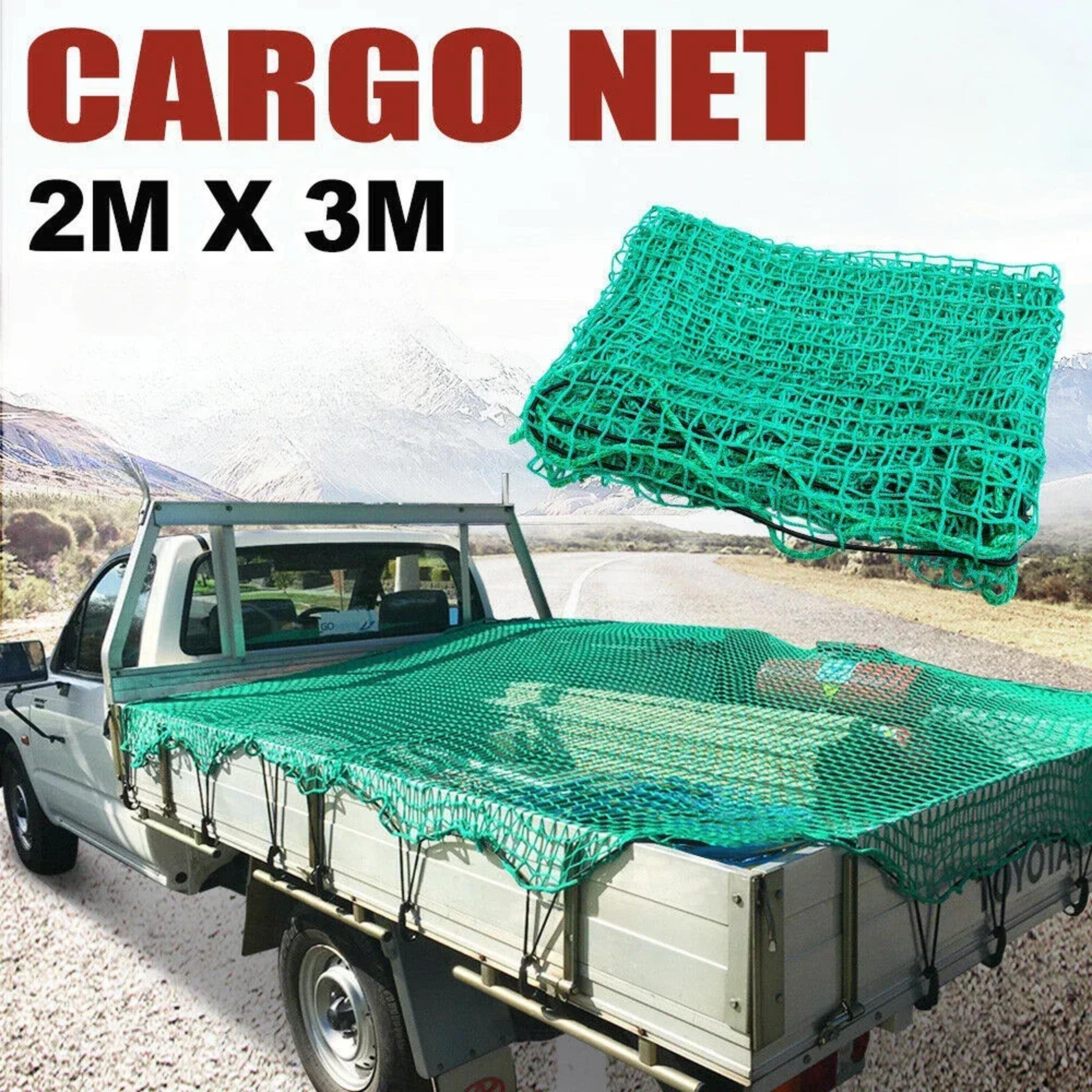 green truck cargo accessories, universal car roof net, heavy duty polyethylene trailer mesh cover for luggage storage