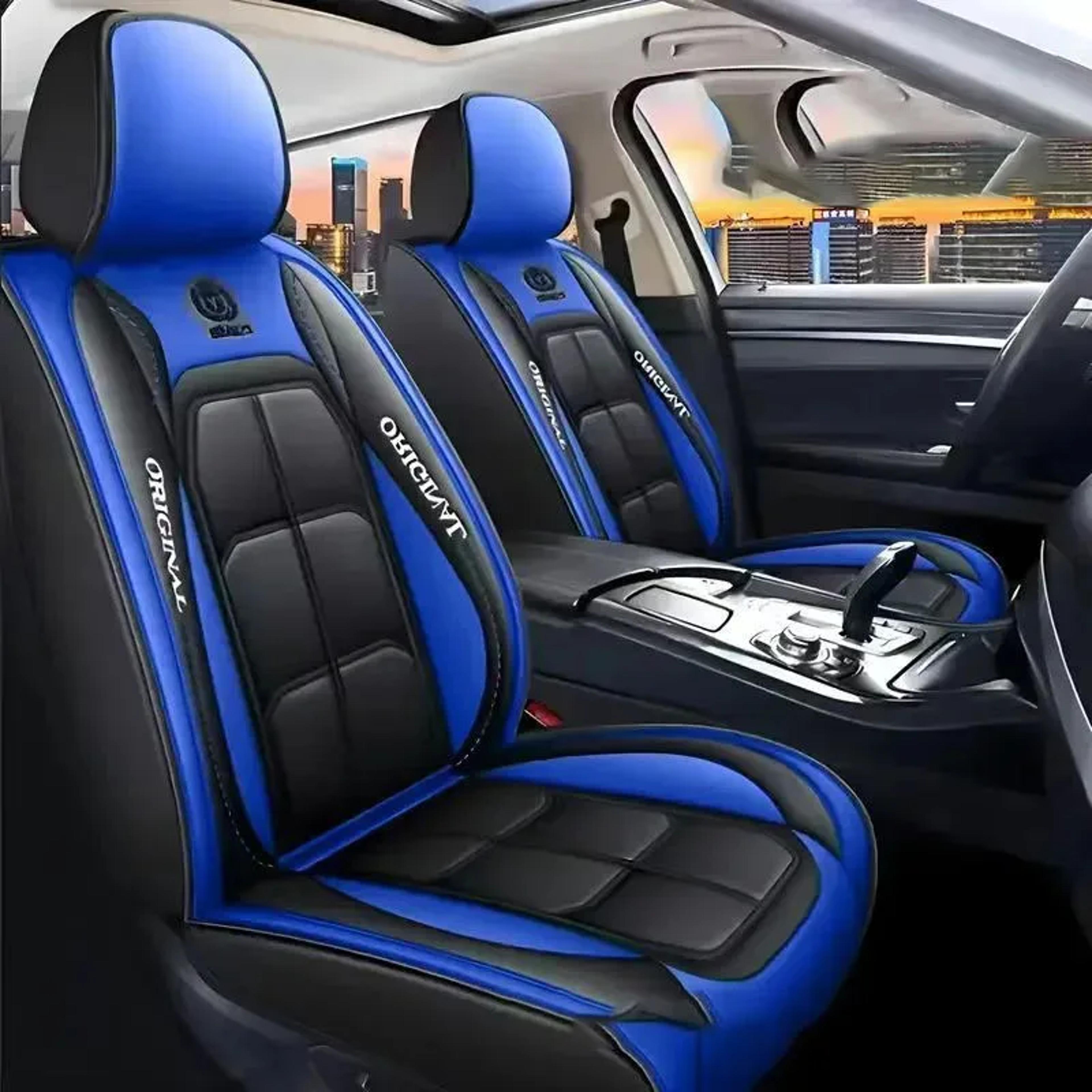 universal fit car seat covers, artificial leather look, multiple colors for auto interior upgrade