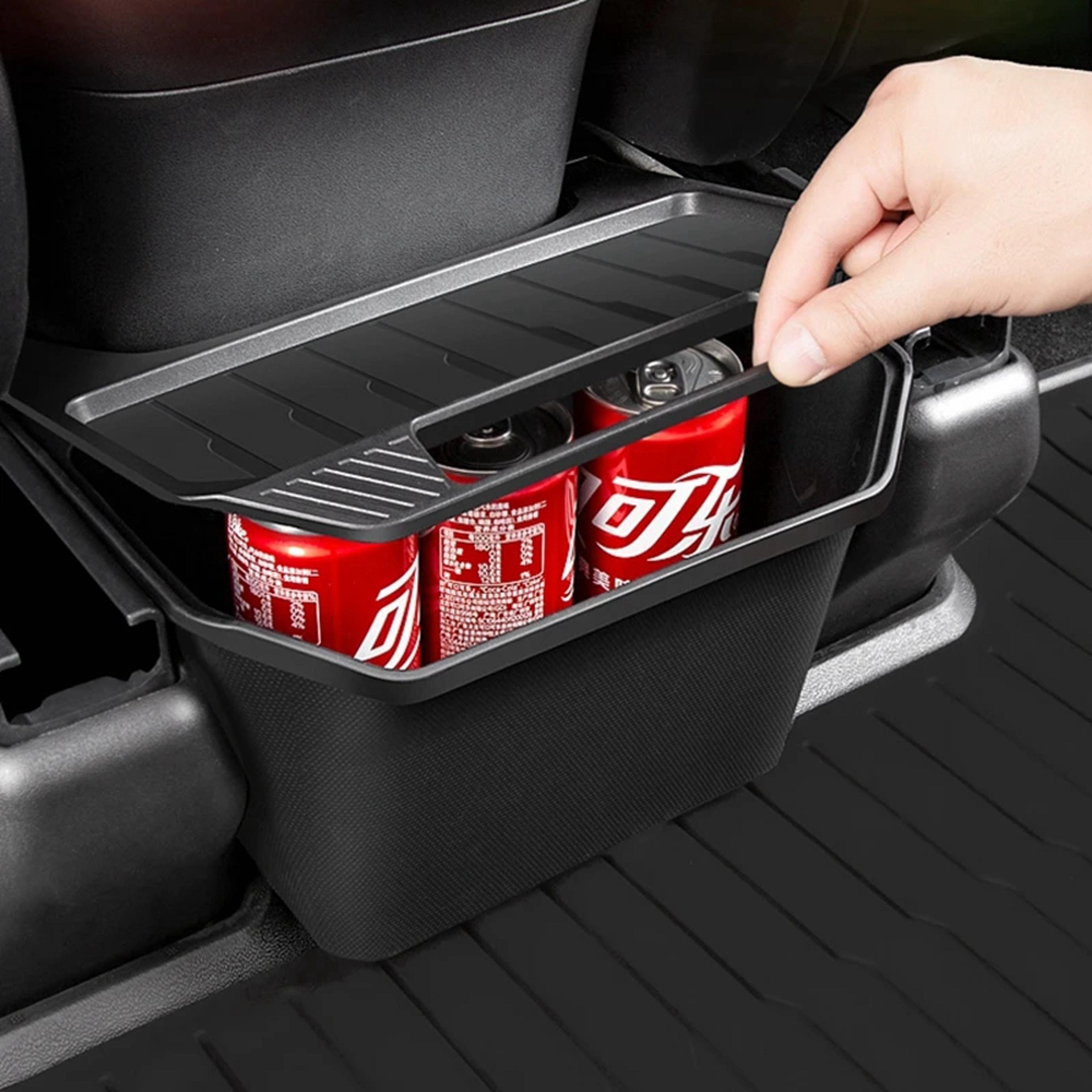 juniper organizer, rear seat storage box, backseat trash can, center console bins, car garbage accessories