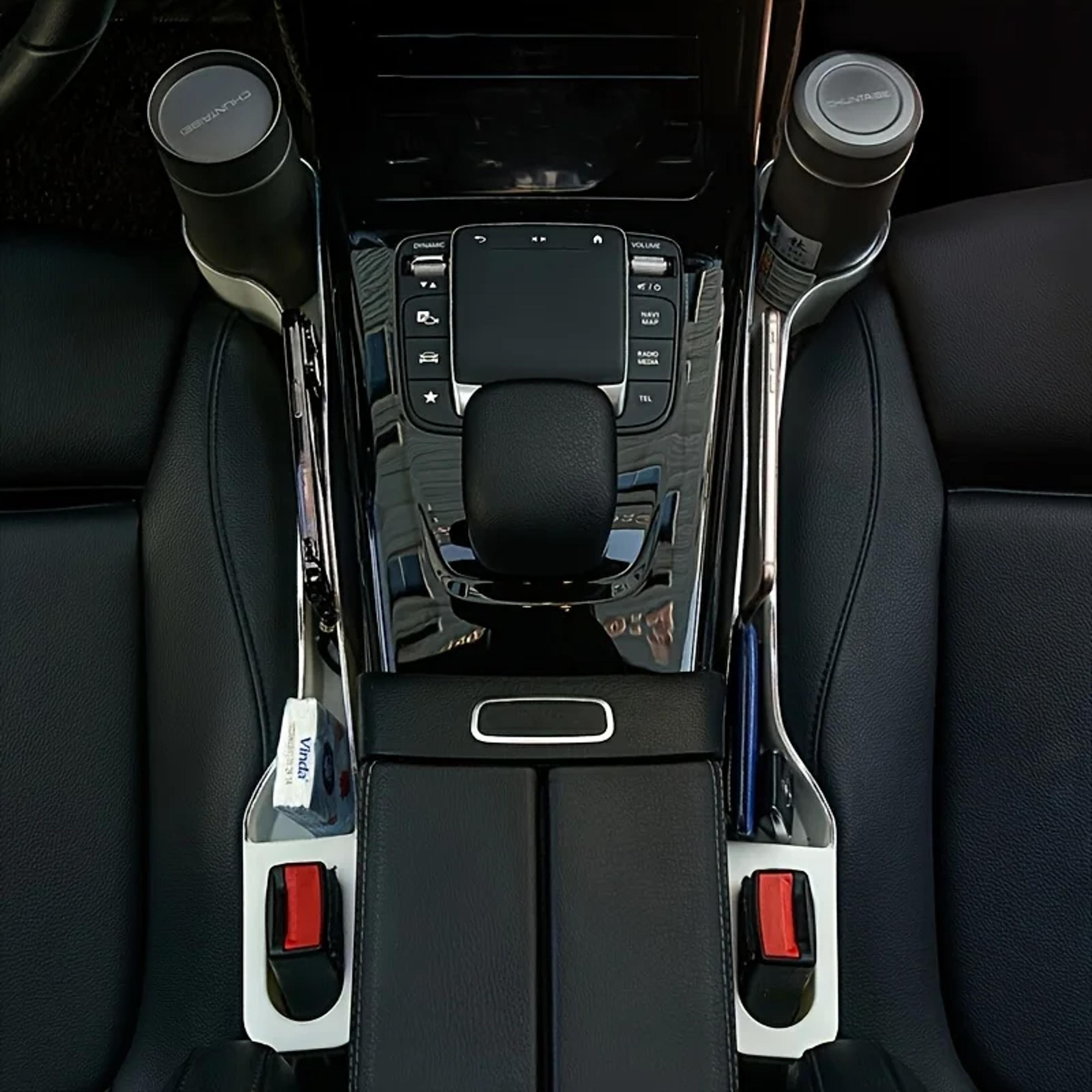 multifunctional car seat organizer, cup holder box for front and rear seats, interior storage