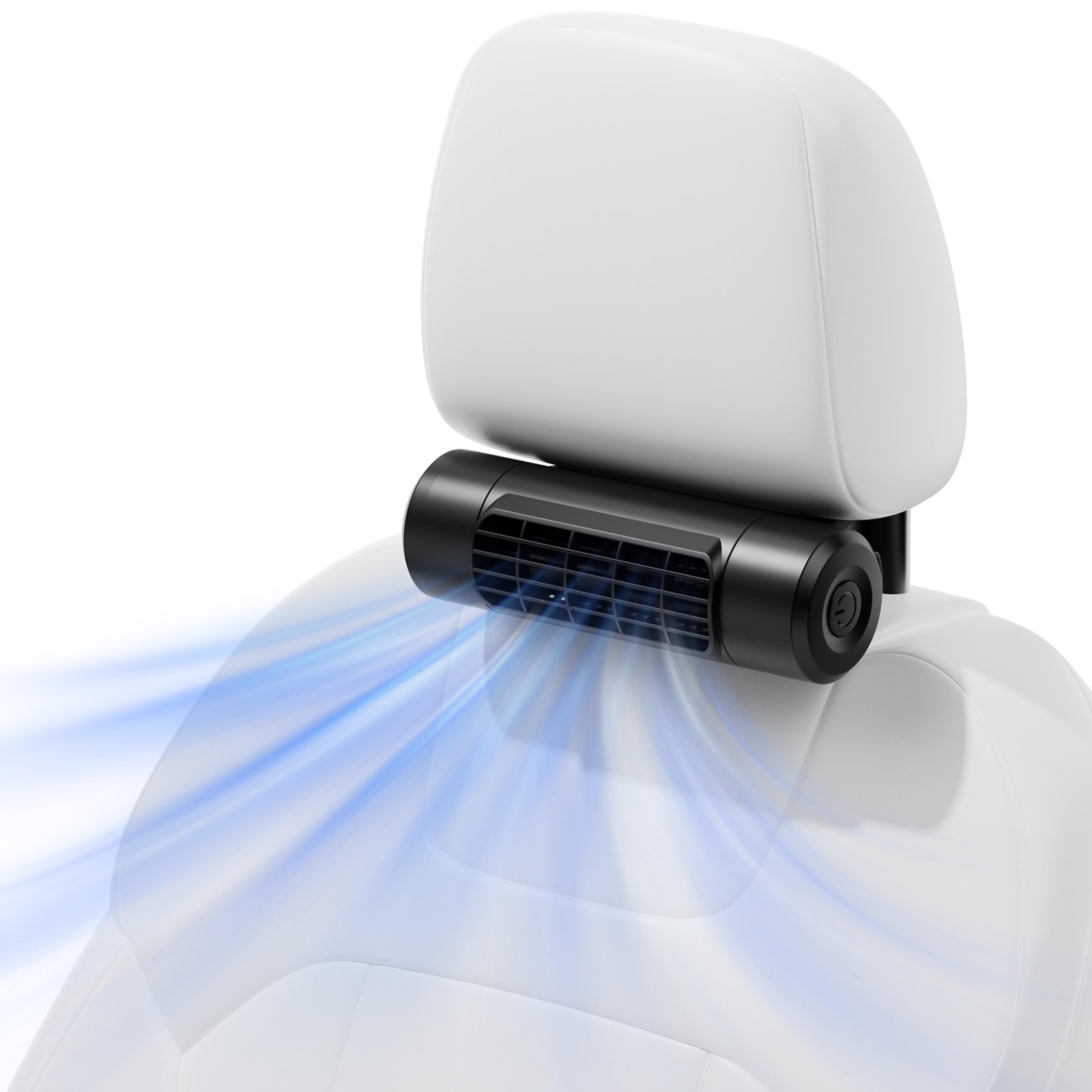 portable car fan rechargeable headrest cooling fan with battery for backseat baby kids rv truck