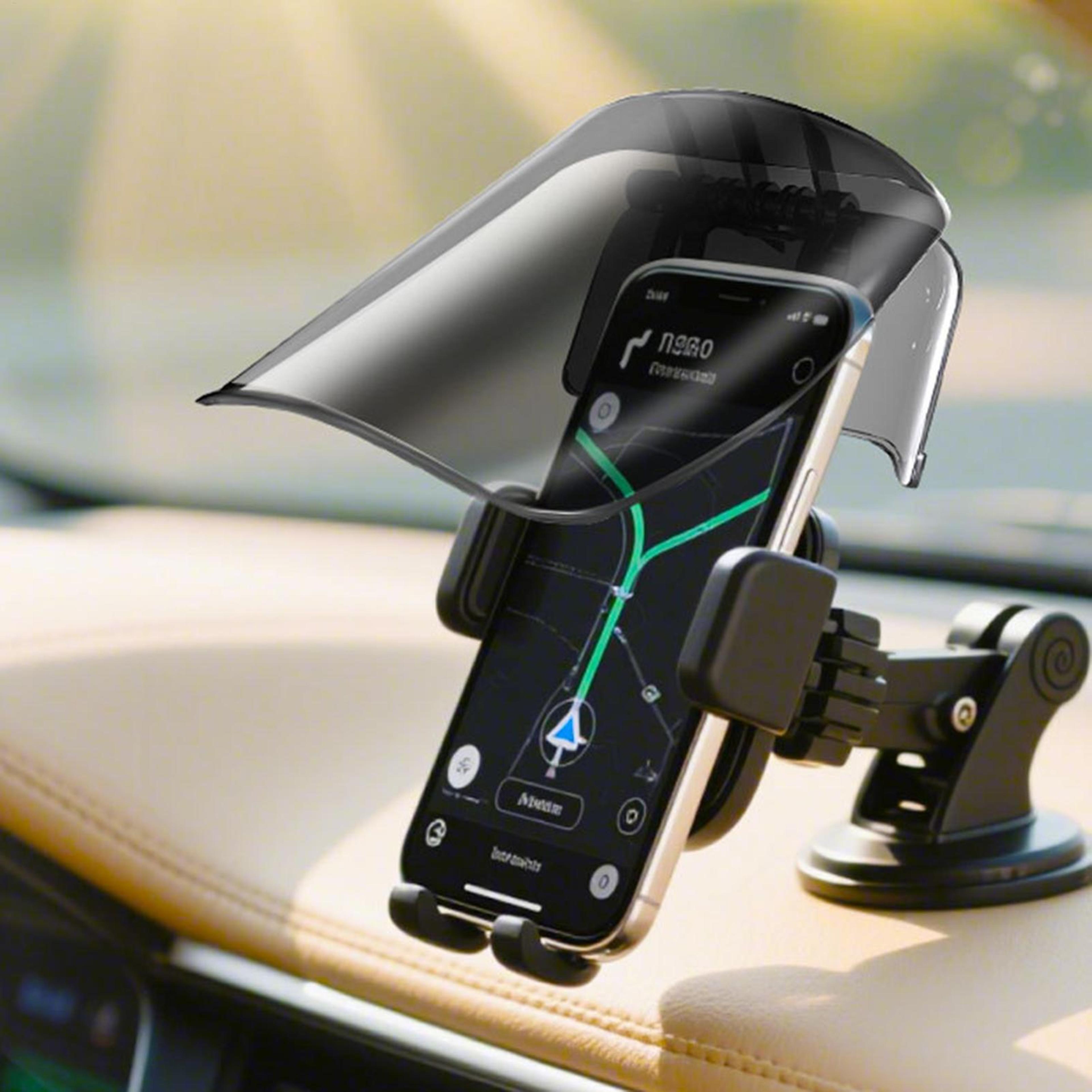 car phone sun shade anti glare navigation cover foldable sun visor for smartphones