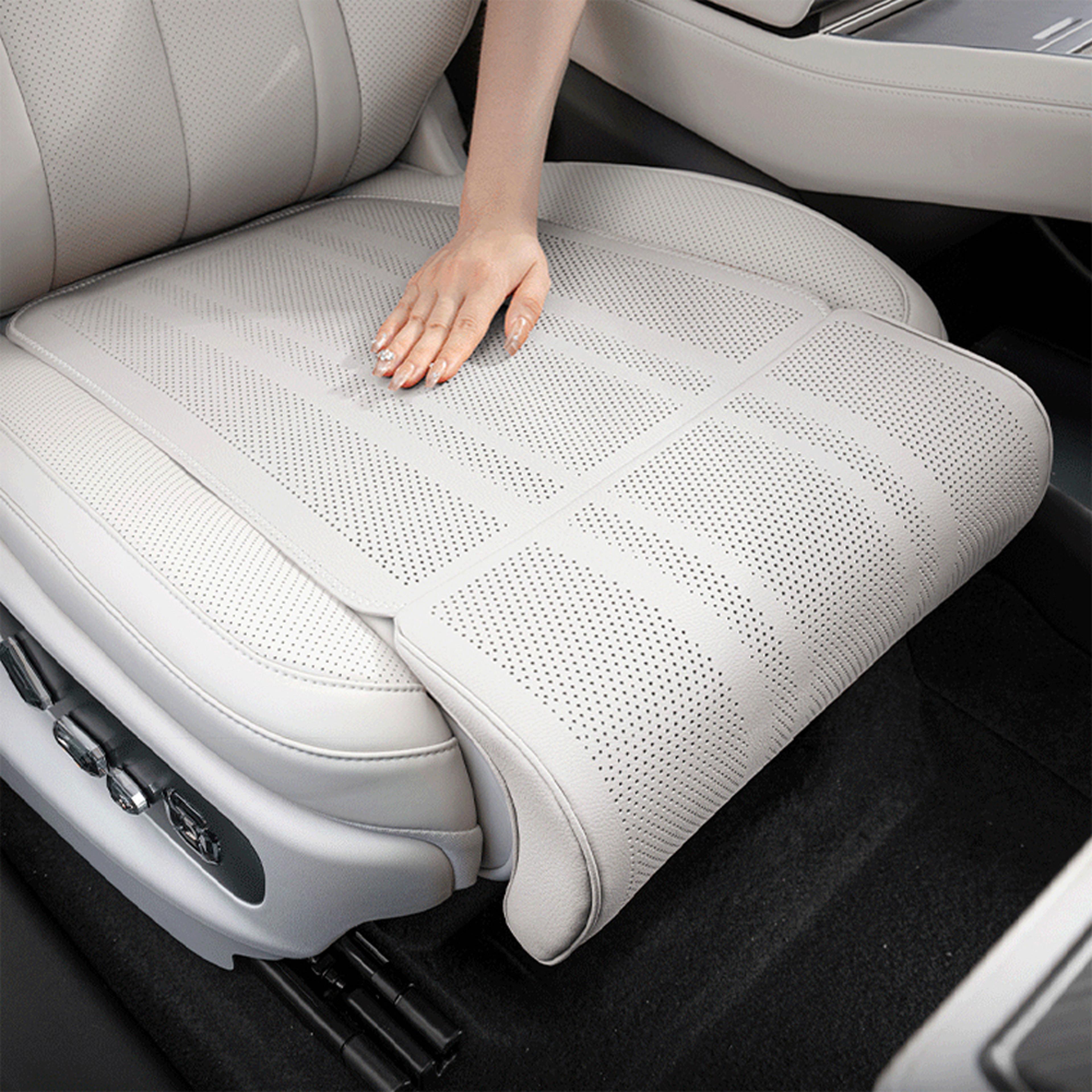 universal car seat cushion with leg support extension comfort pad for long drives