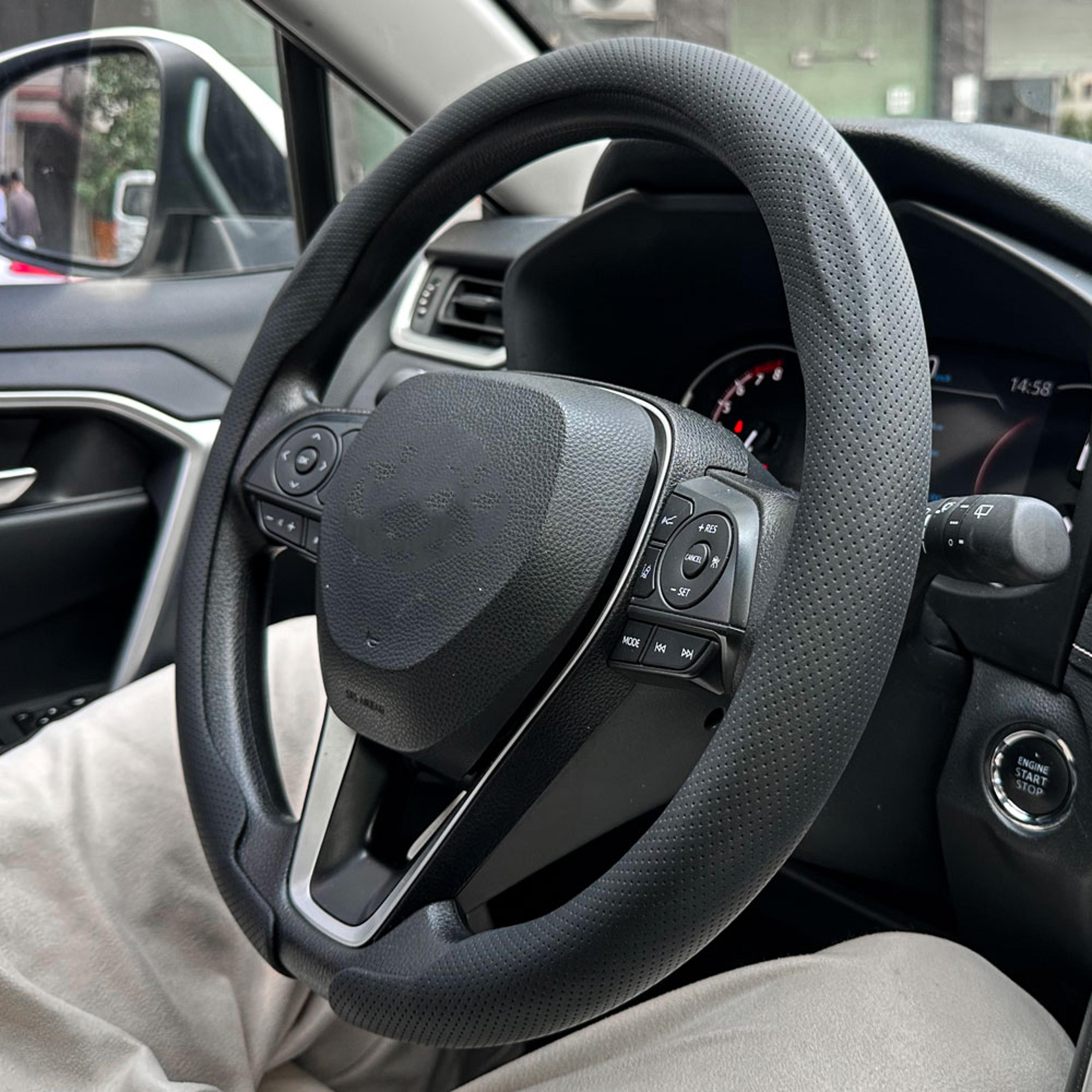 universal car steering wheel cover carbon fiber suede anti slip grip for most cars