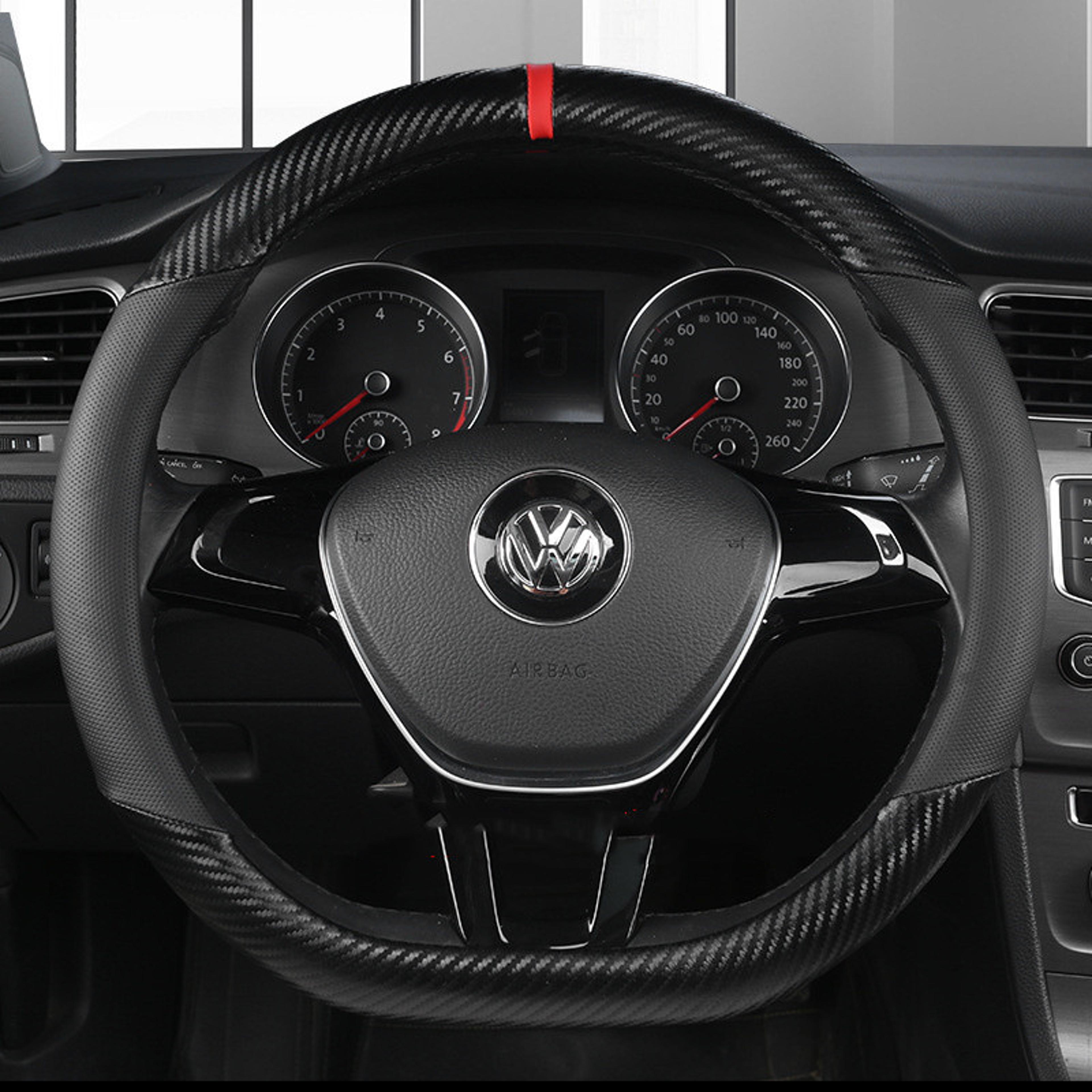 universal d shape steering wheel cover breathable anti slip grip for car steering wheels