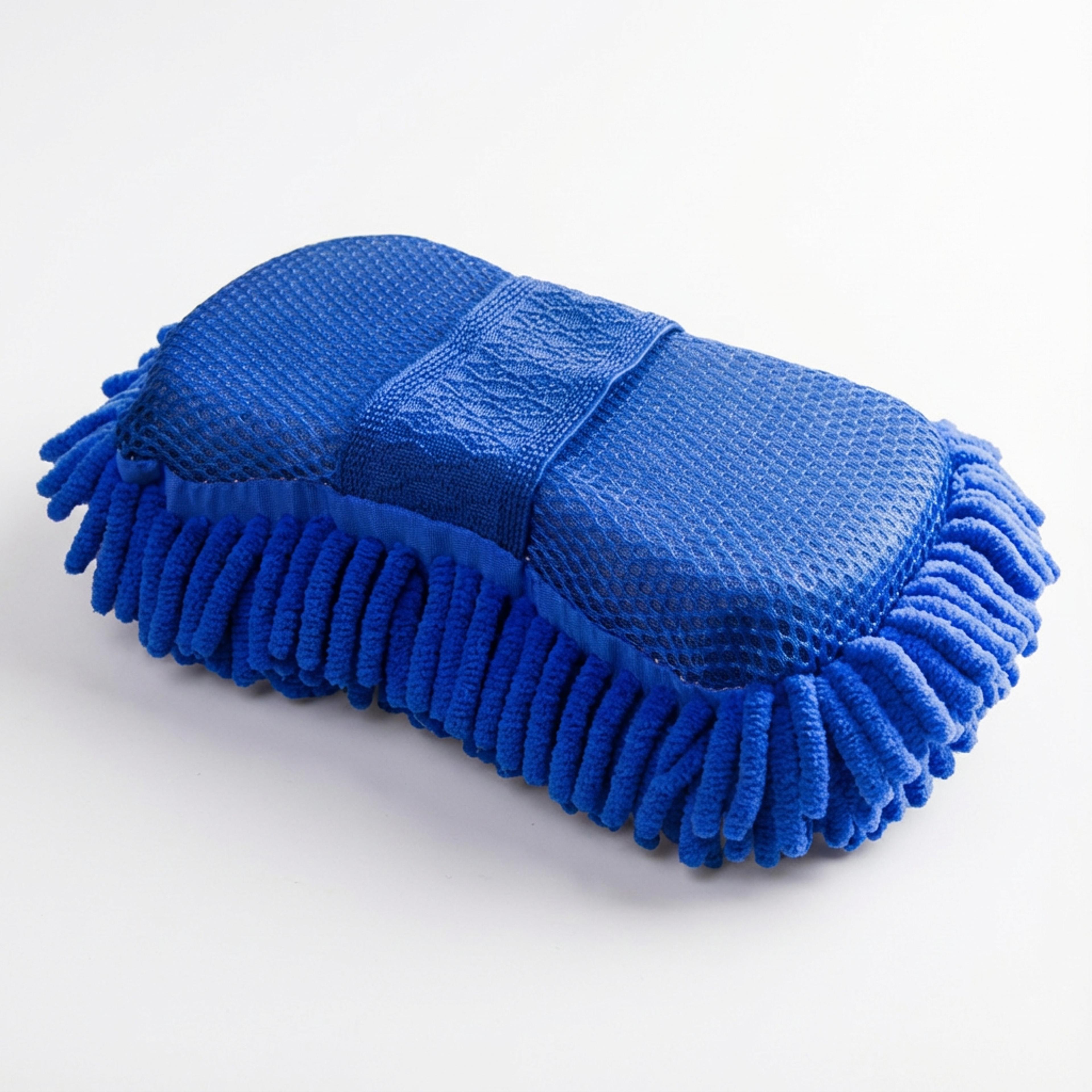 scratch free car wash sponge dual side chenille car cleaning block super absorbent