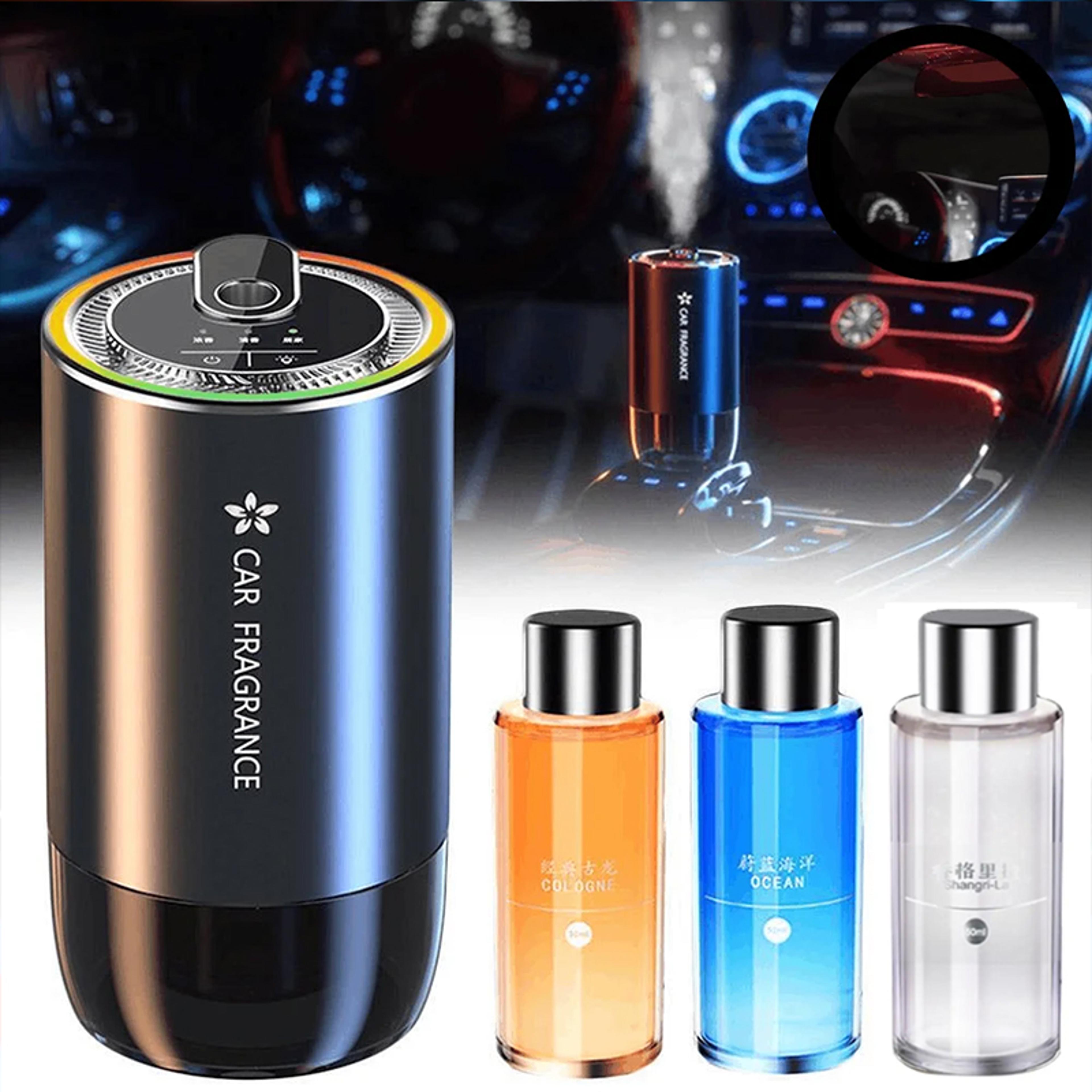 usb rechargeable car air freshener aroma diffuser with led light for long lasting fragrance