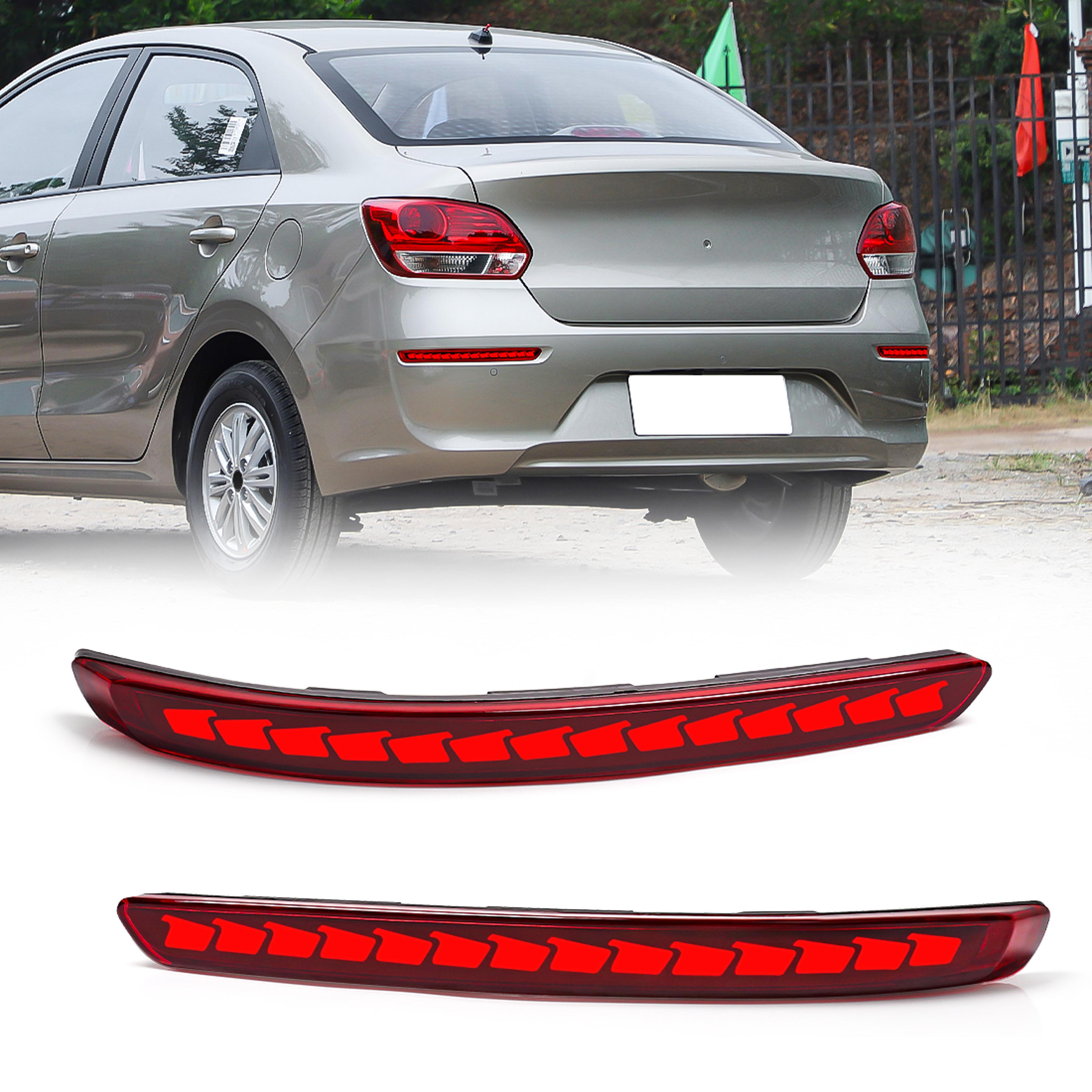 kia pegas led rear bumper lights with dynamic turn signal & brake reflector