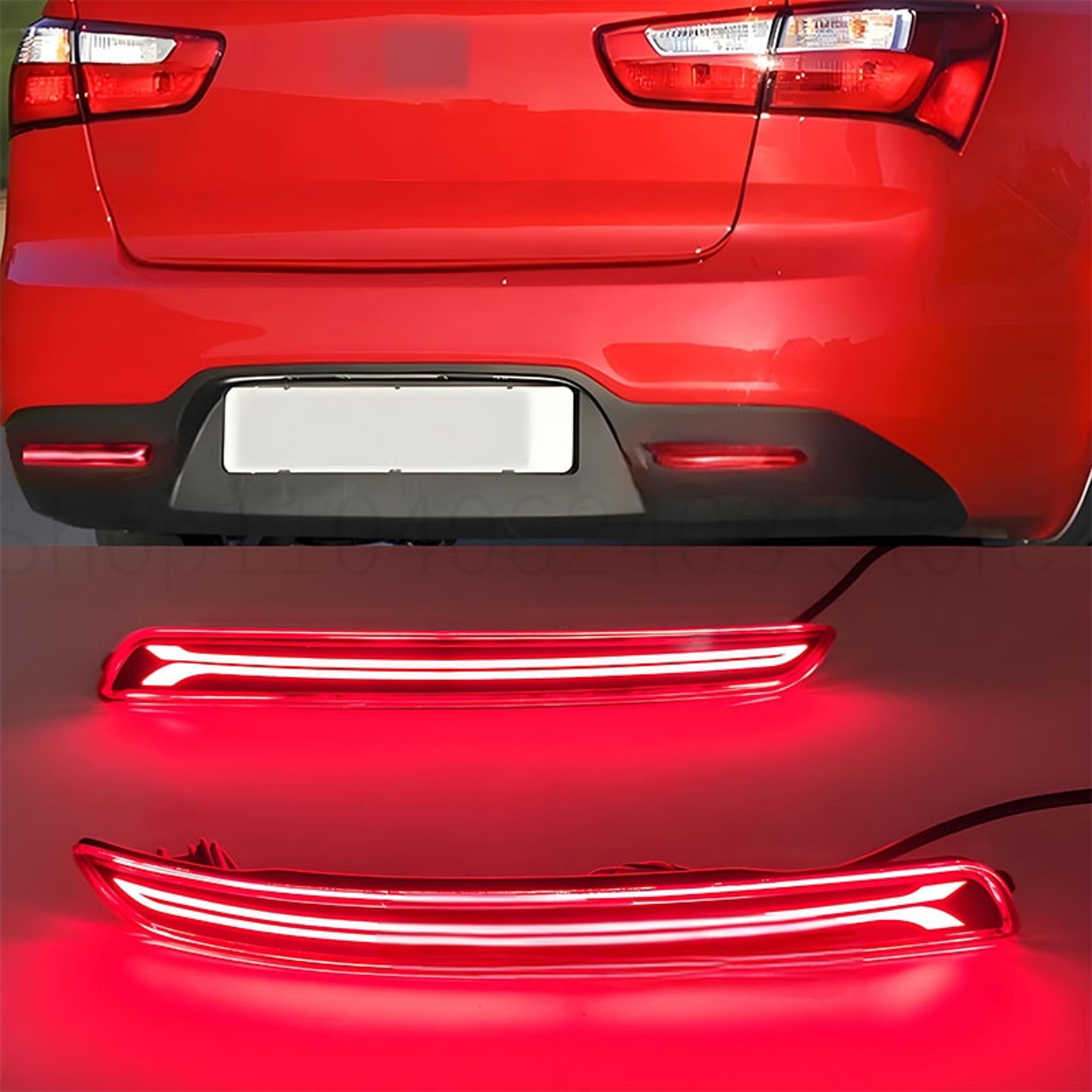 kia rio led rear bumper lights brake turn signal reflector replacement