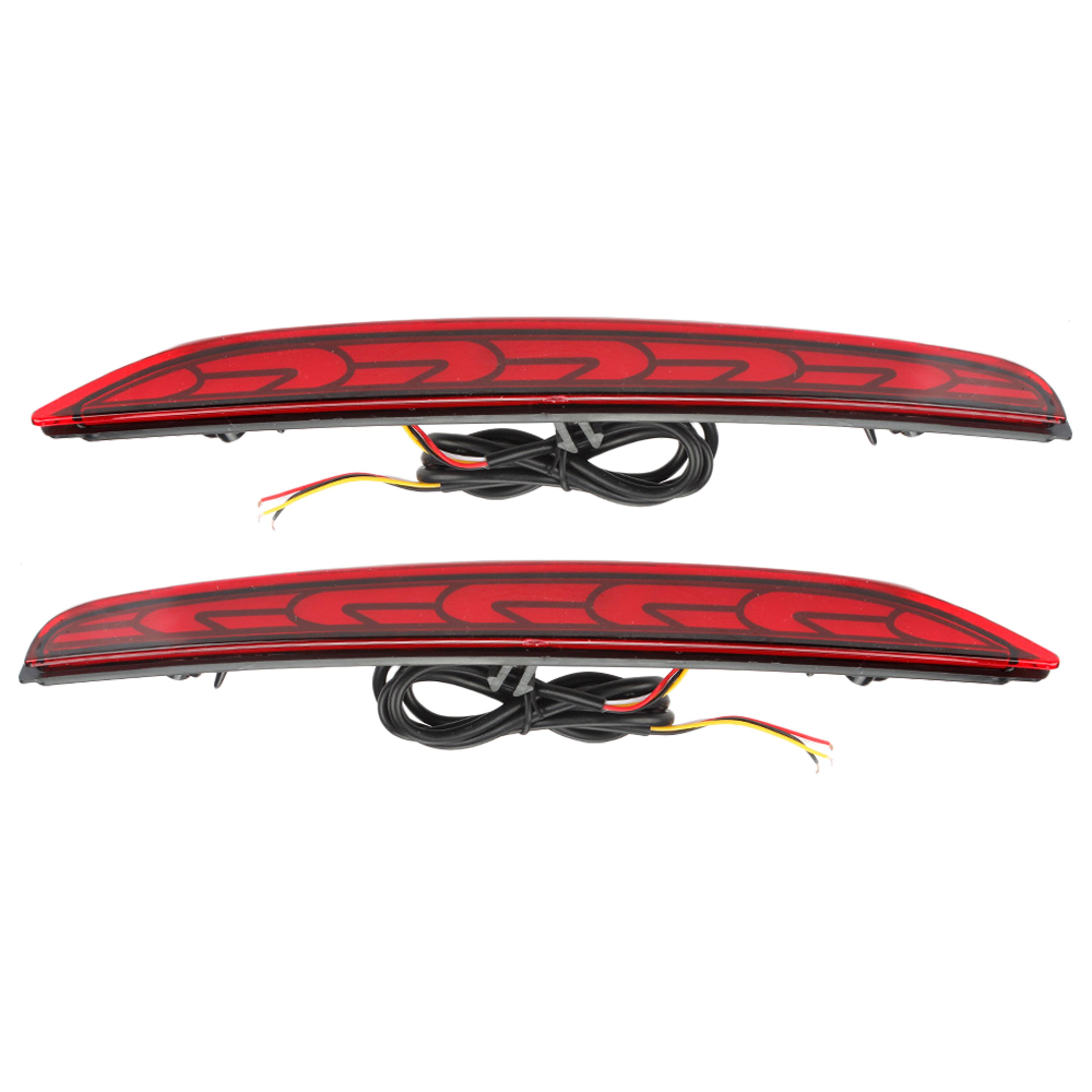 hyundai grand & xcent led rear bumper reflector lights brake lamp pair