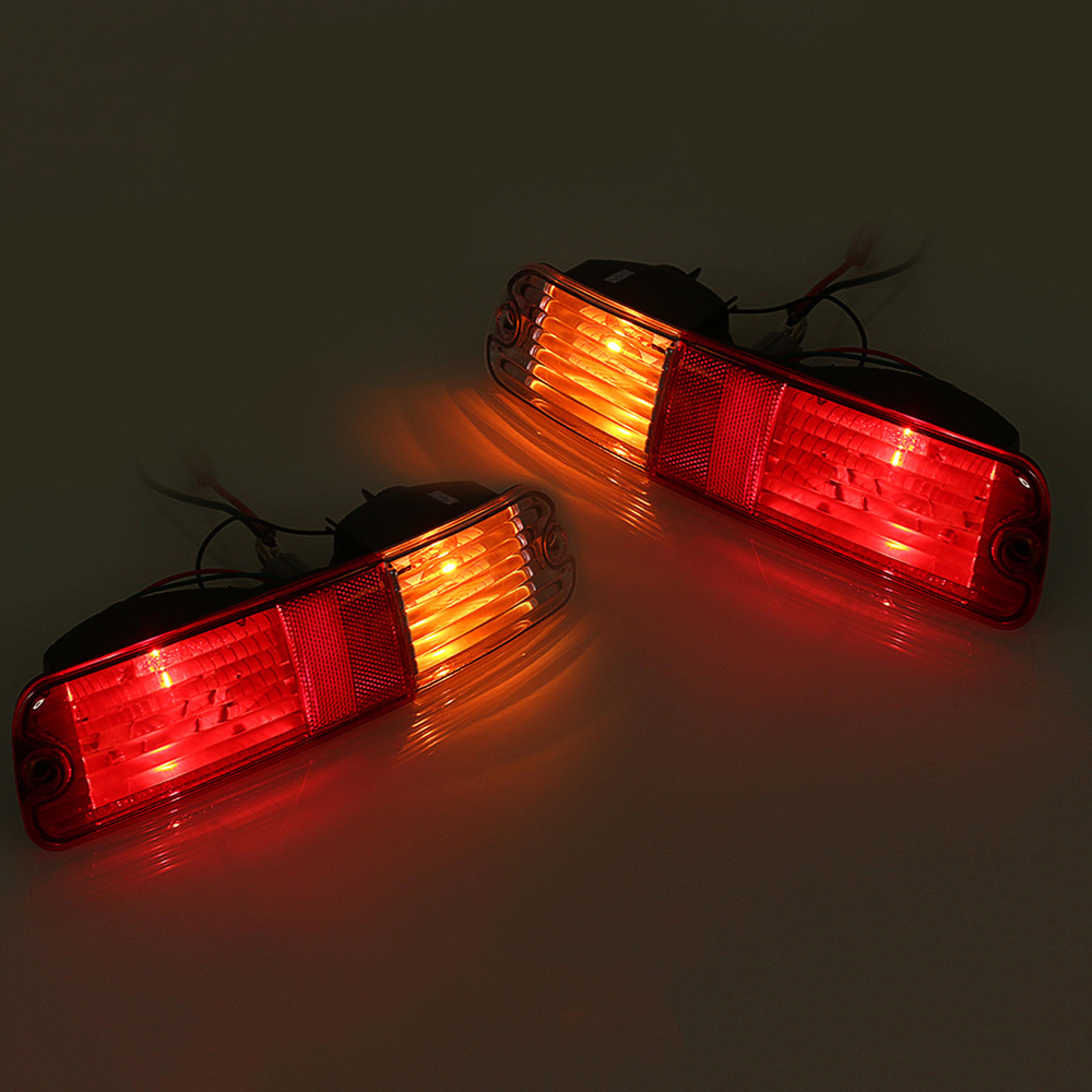mitsubishi pajero rear bumper reflector led turn signal light set for montero shogun