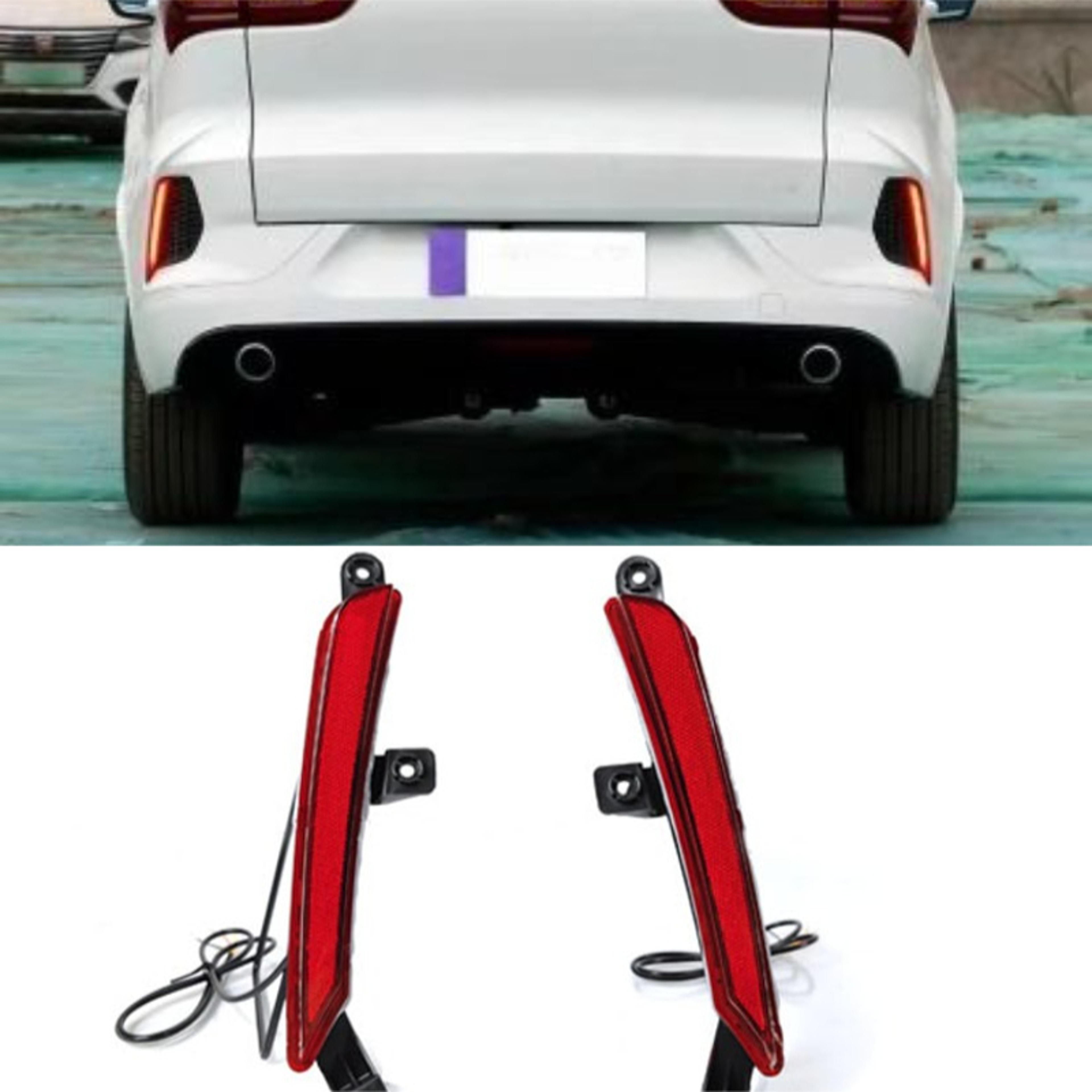 coupe led rear bumper reflector light with dynamic turn signal brake & fog lamp