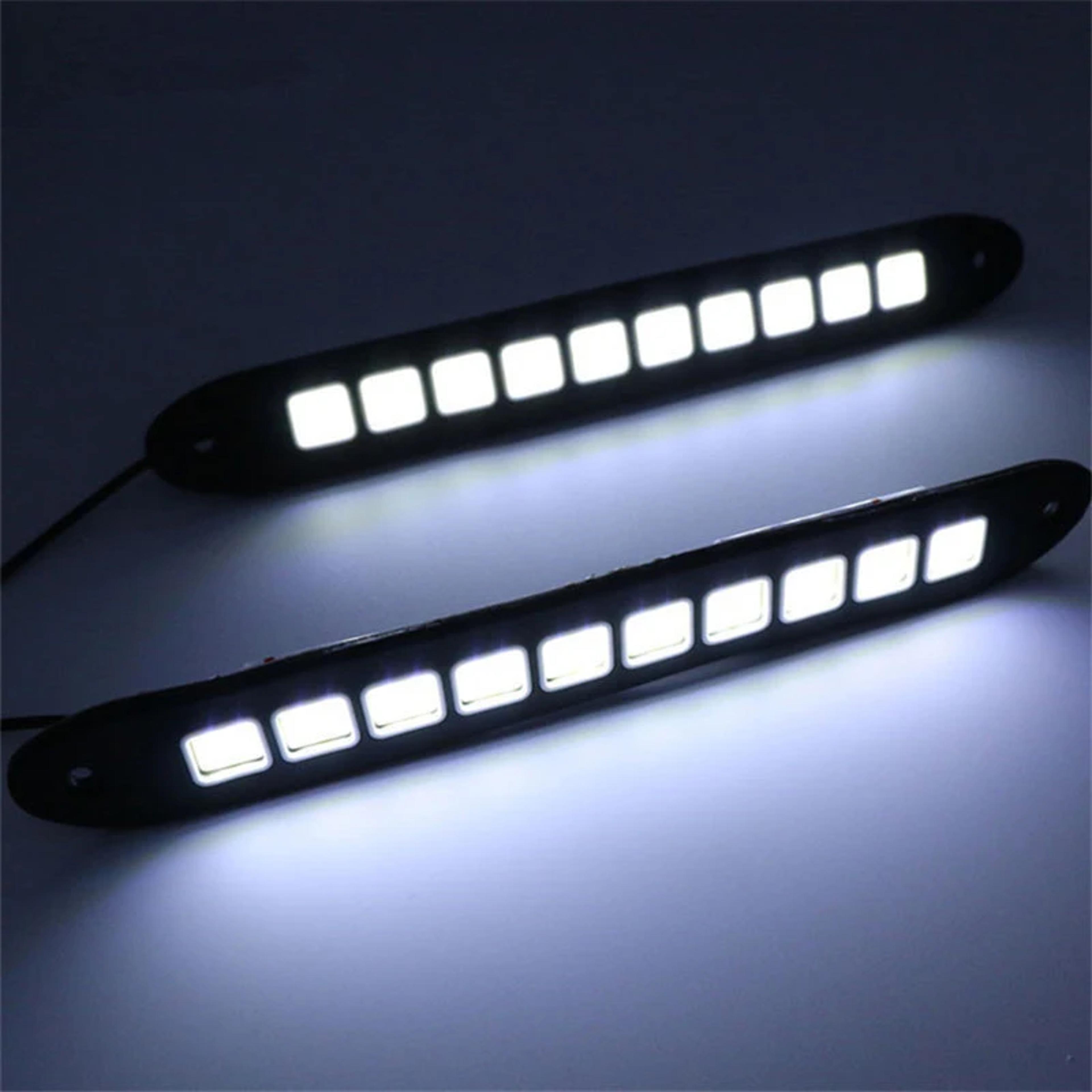 led daytime running lights waterproof cob drl flexible car led strip lights white