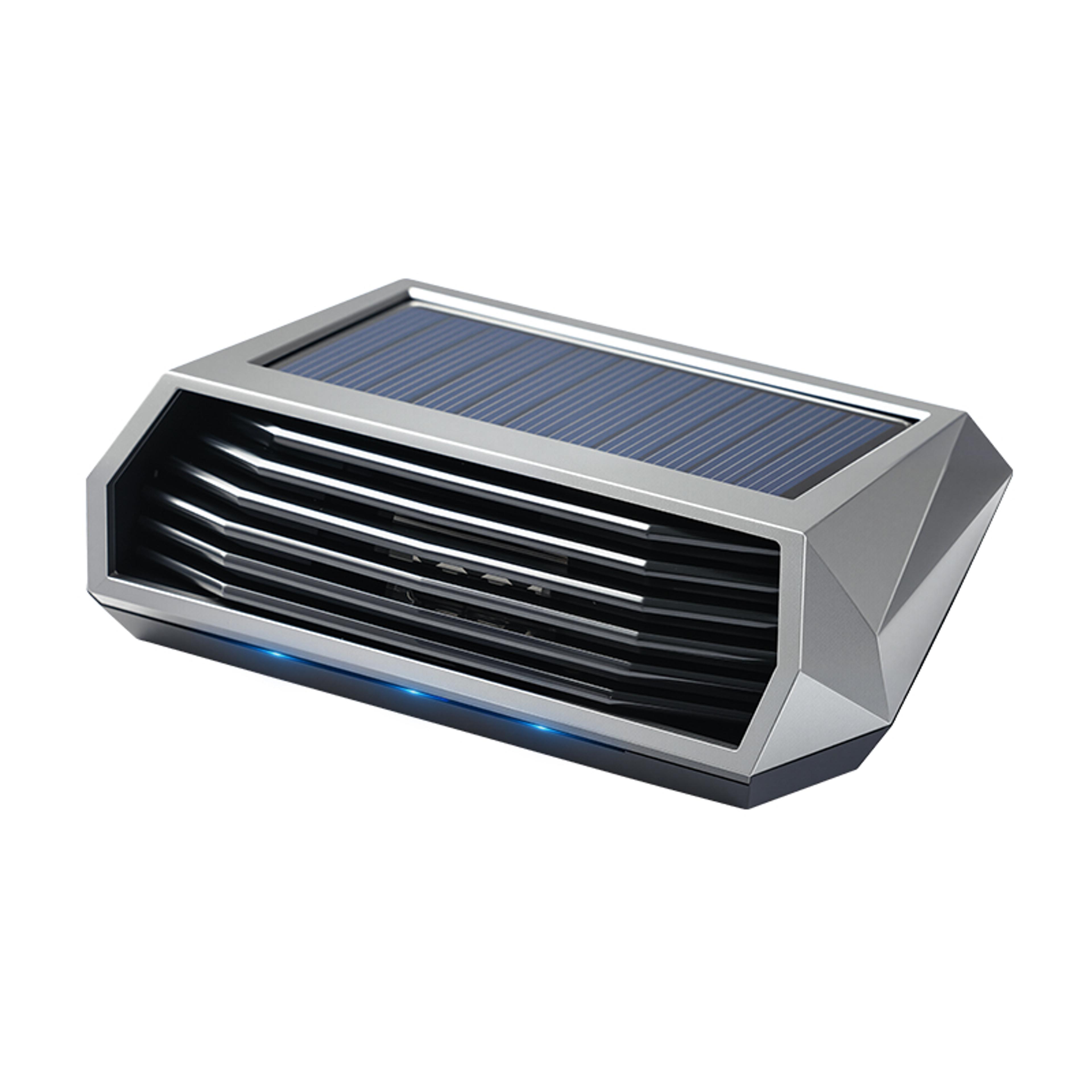 solar car air purifier automatic air cleaner with vibration sensor for fresh vehicle air