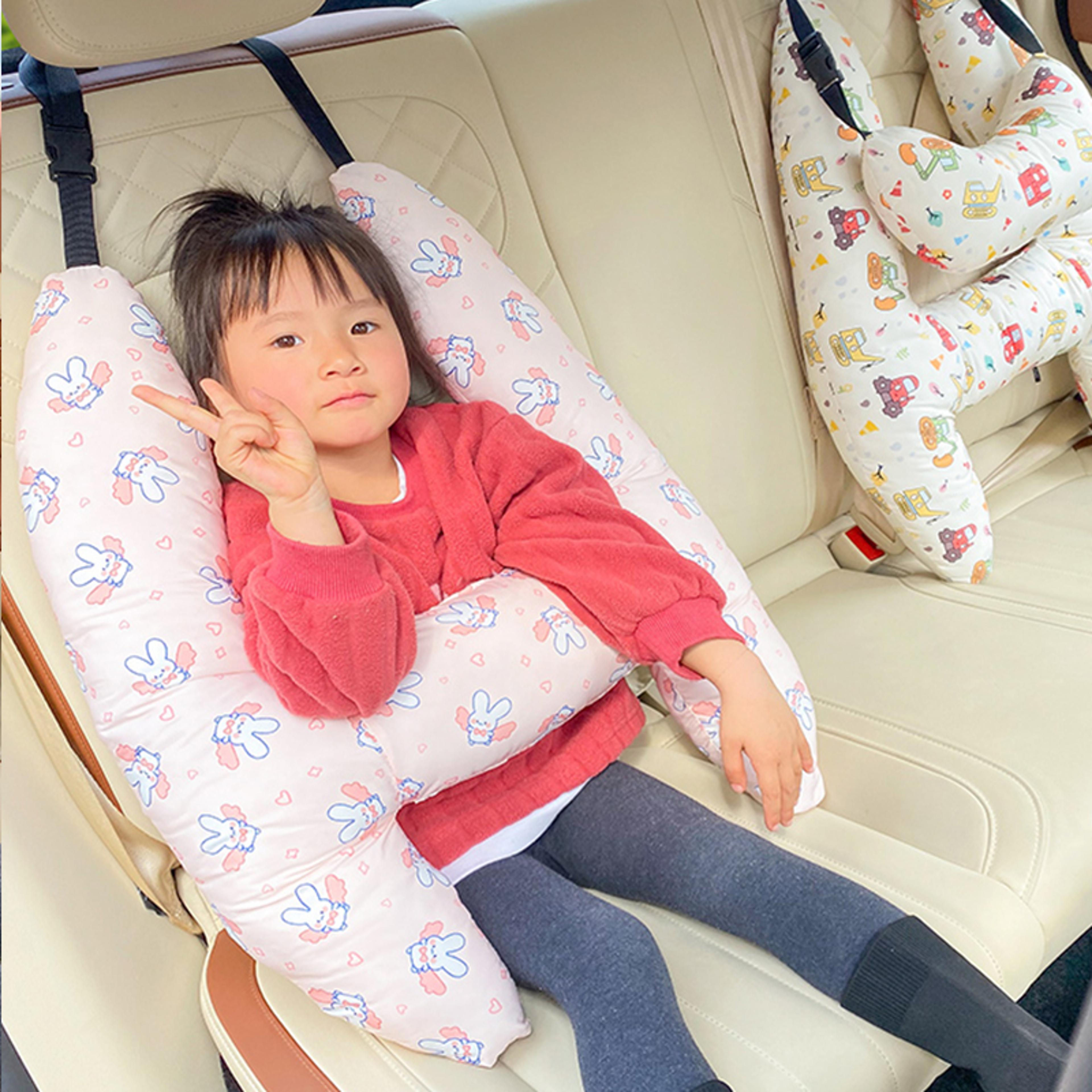 kids car seat pillow u shaped travel neck pillow soft cartoon headrest cushion for baby and children