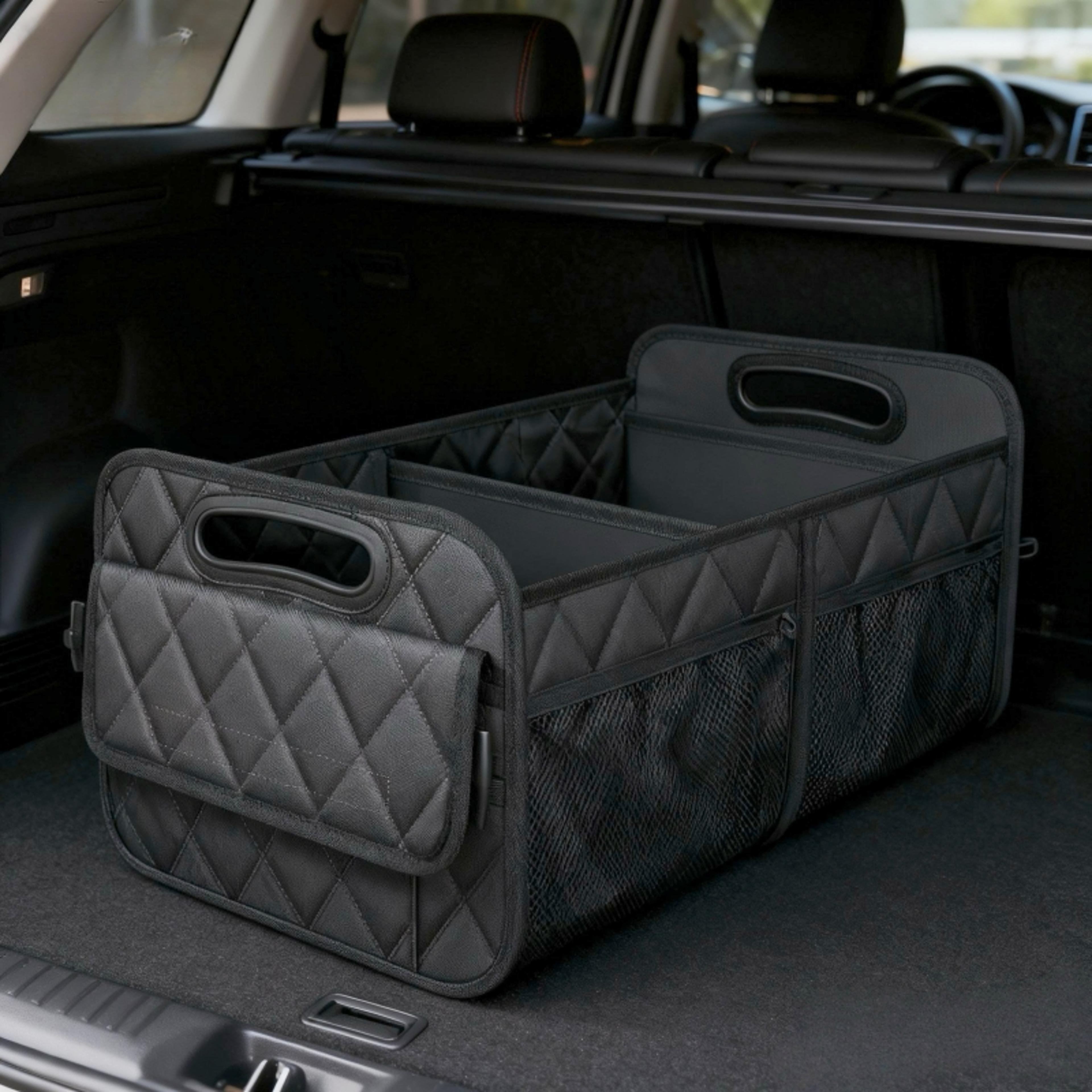 car trunk organizer with pockets waterproof suv cargo storage organizer