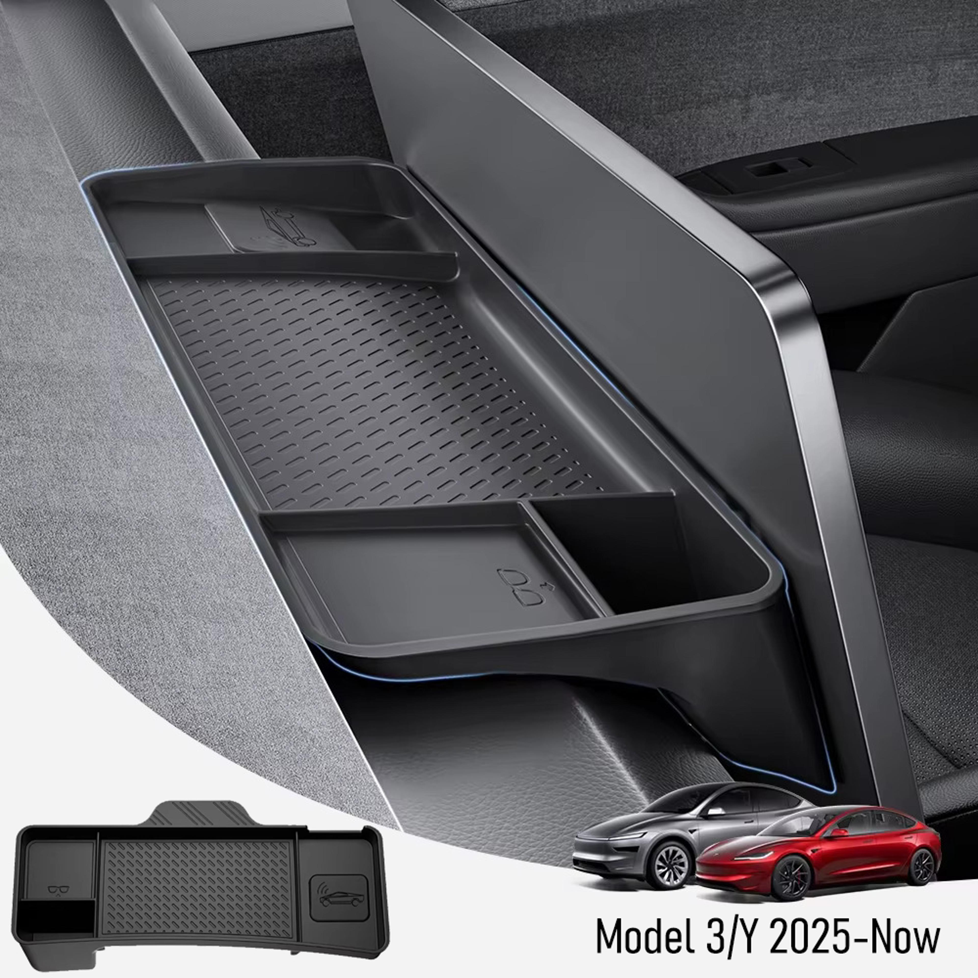model y center console organizer dashboard storage box with sunglasses holder for model
