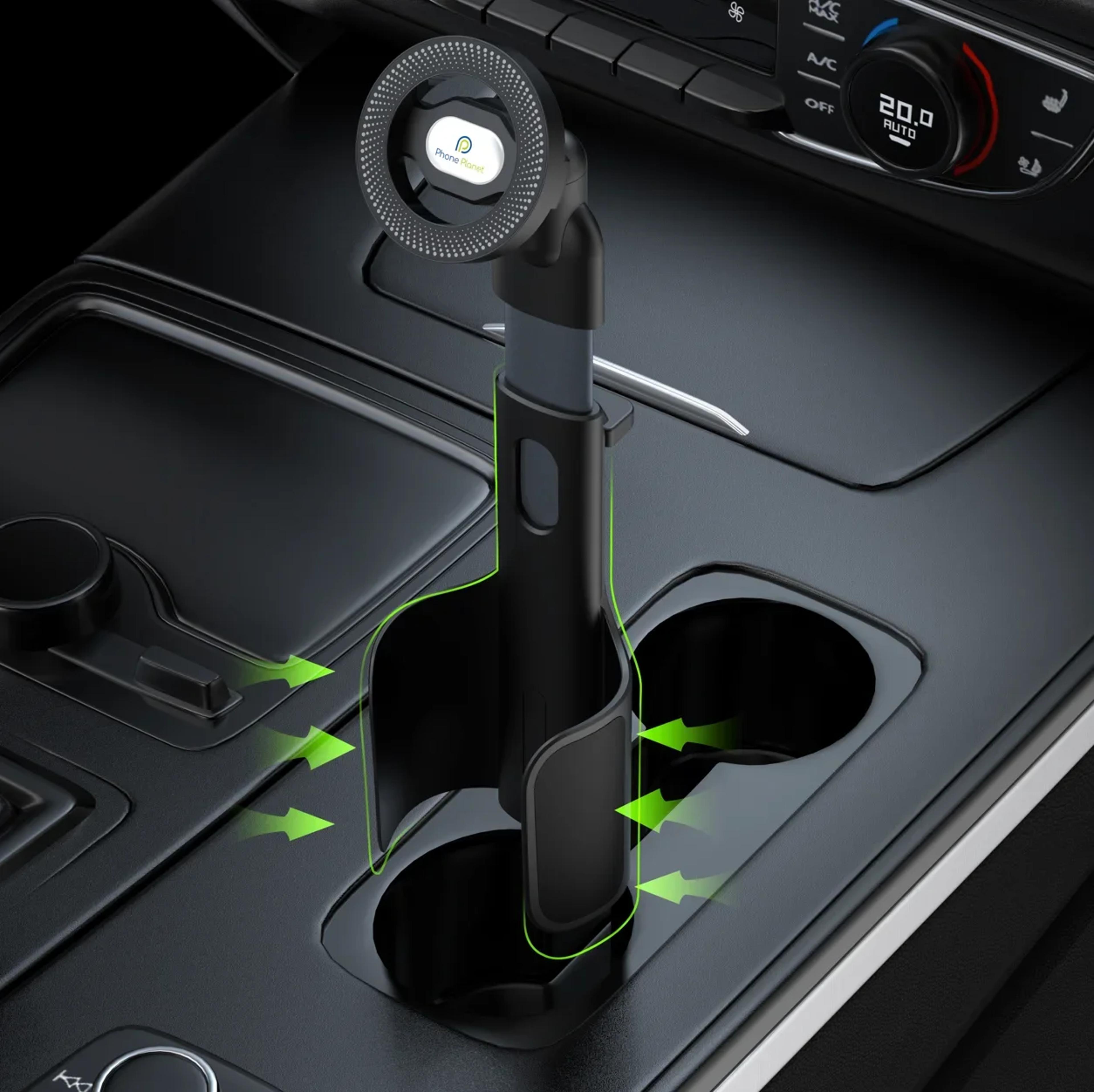 magnetic car cup holder phone mount height adjustable