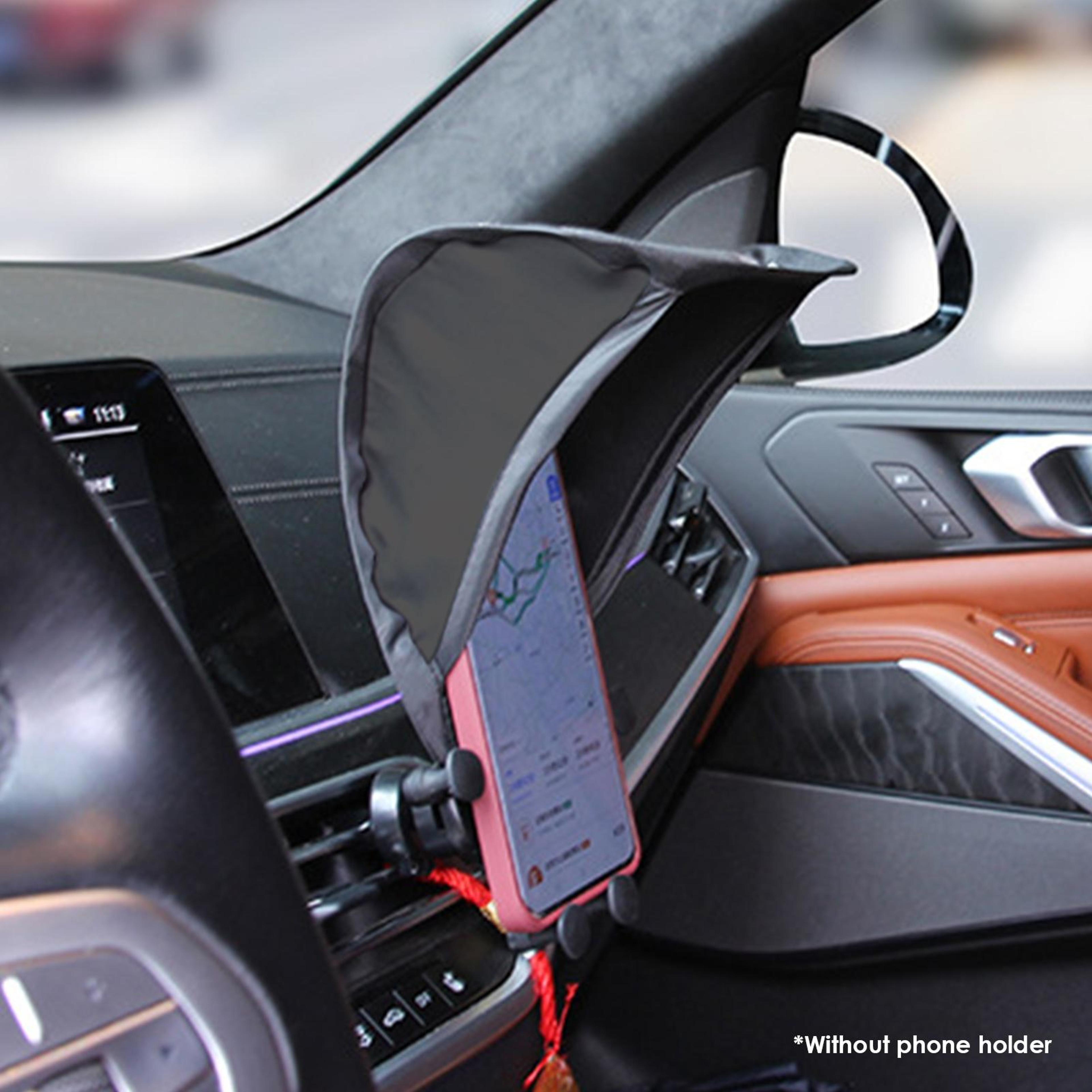 car phone sun shade foldable anti glare universal phone sun visor for dashboard mount