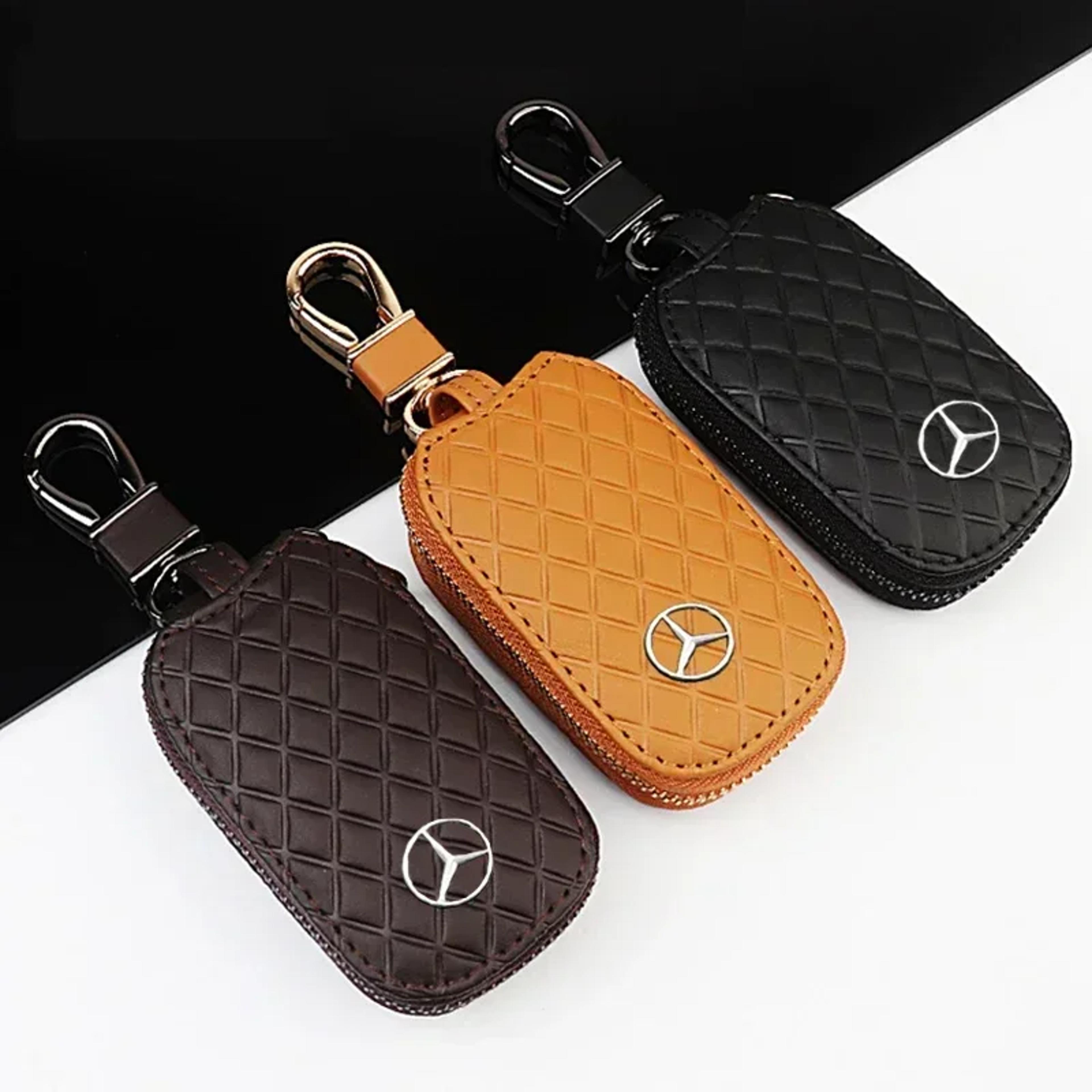 mercedes benz leather car key case premium key fob cover
