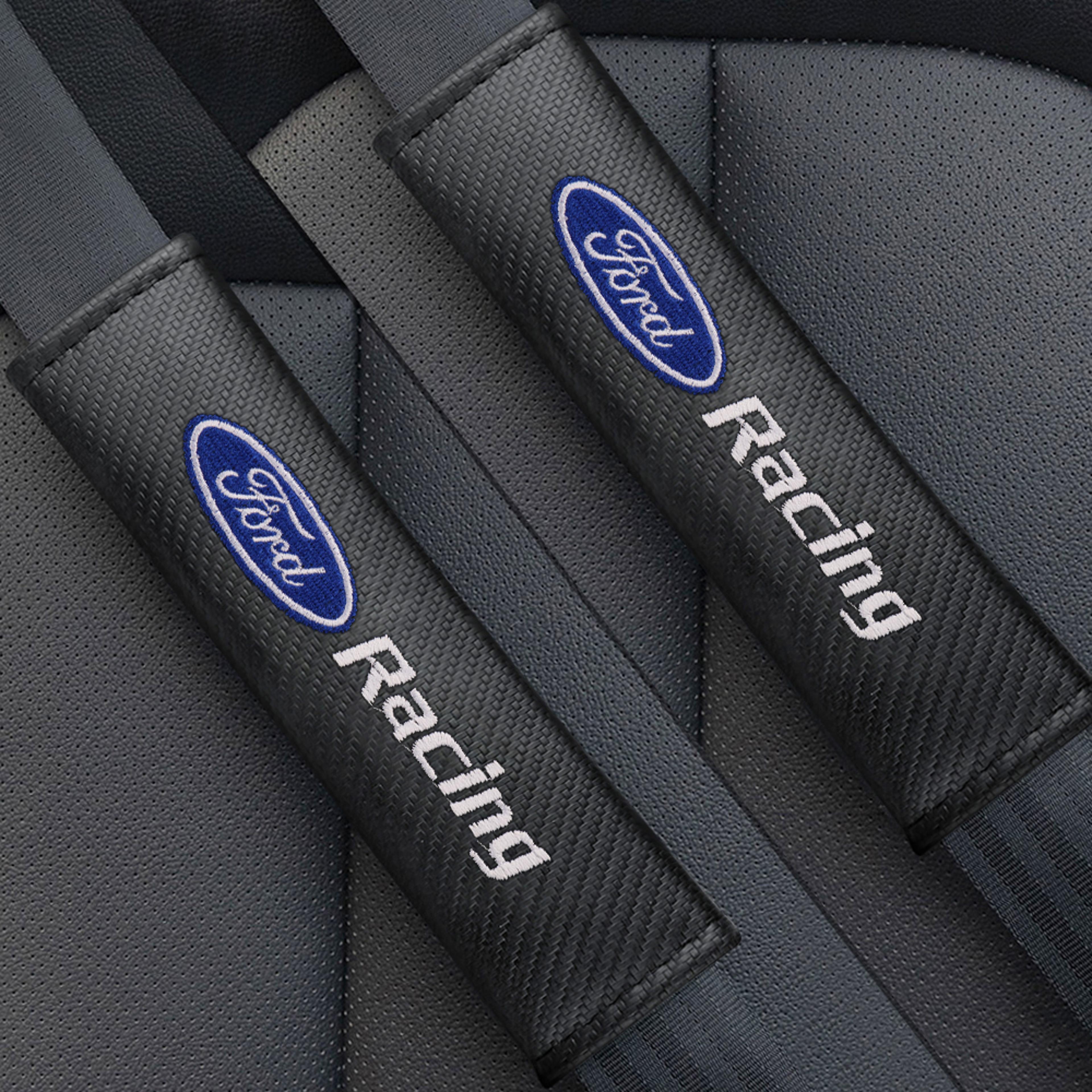 ford carbon fiber seat belt cover soft shoulder pad for focus fiesta mustang ranger kuga