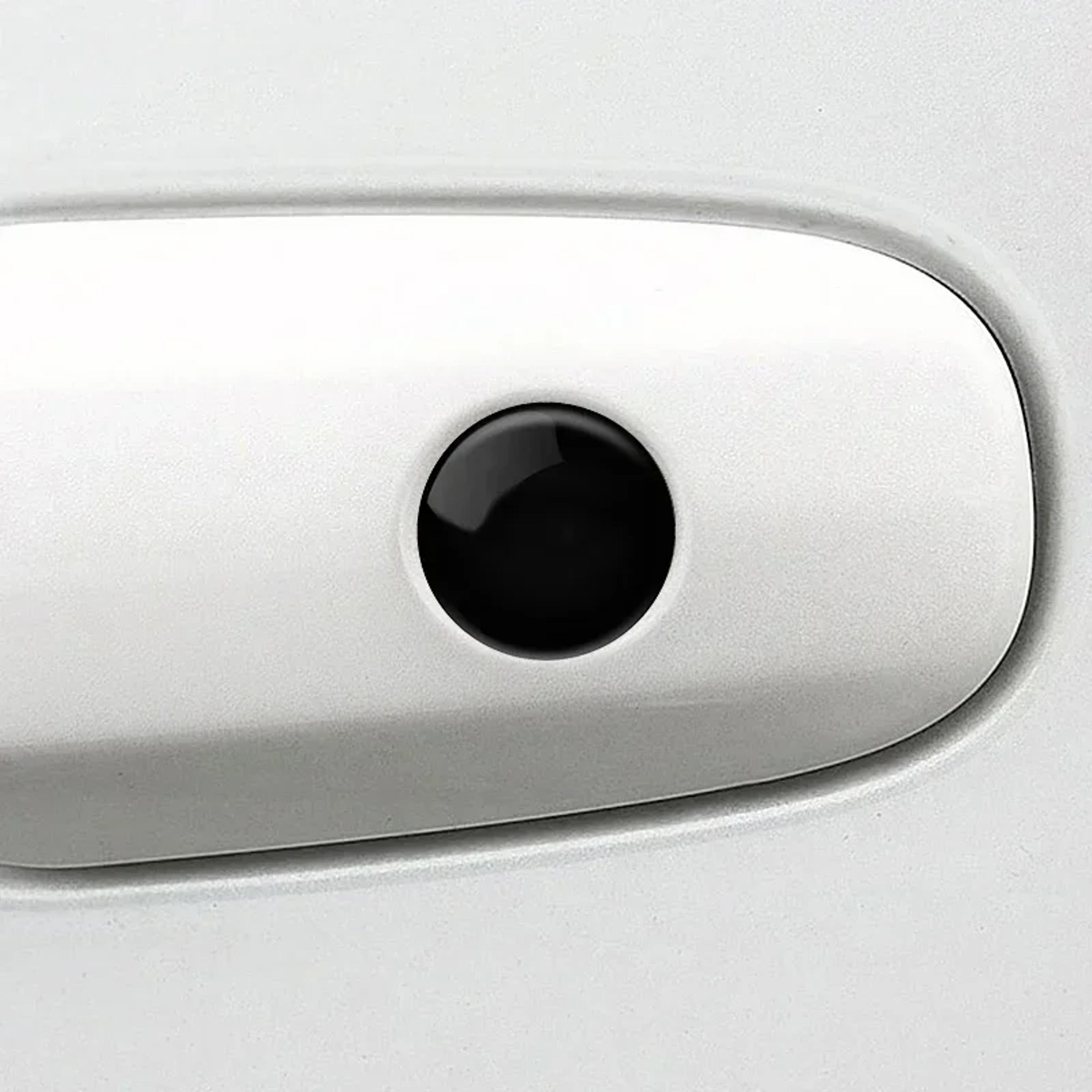 universal carbon fiber car door lock protector stickers decorative keyhole covers
